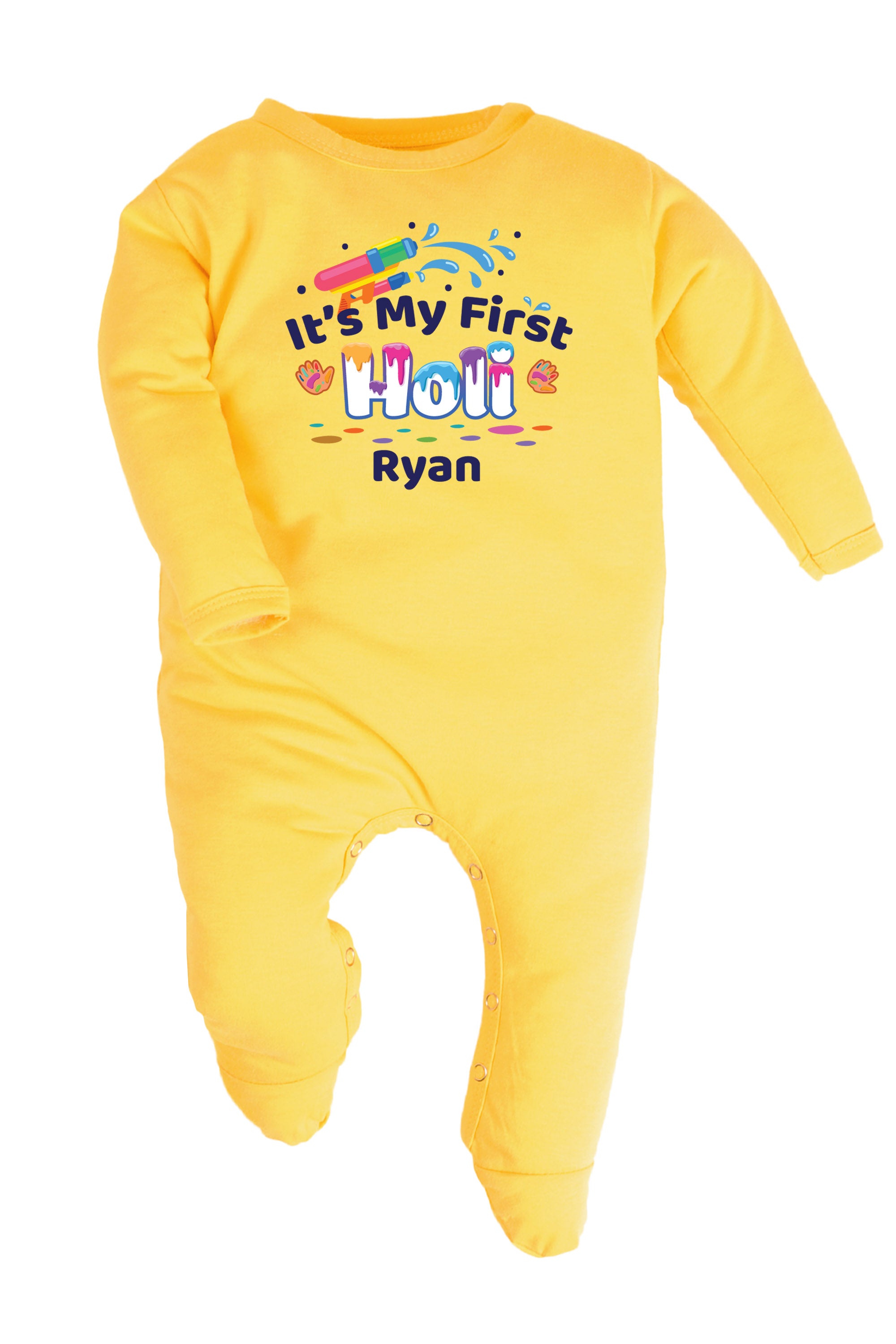 It's My First Holi Baby Romper | Onesies w/ Custom Name