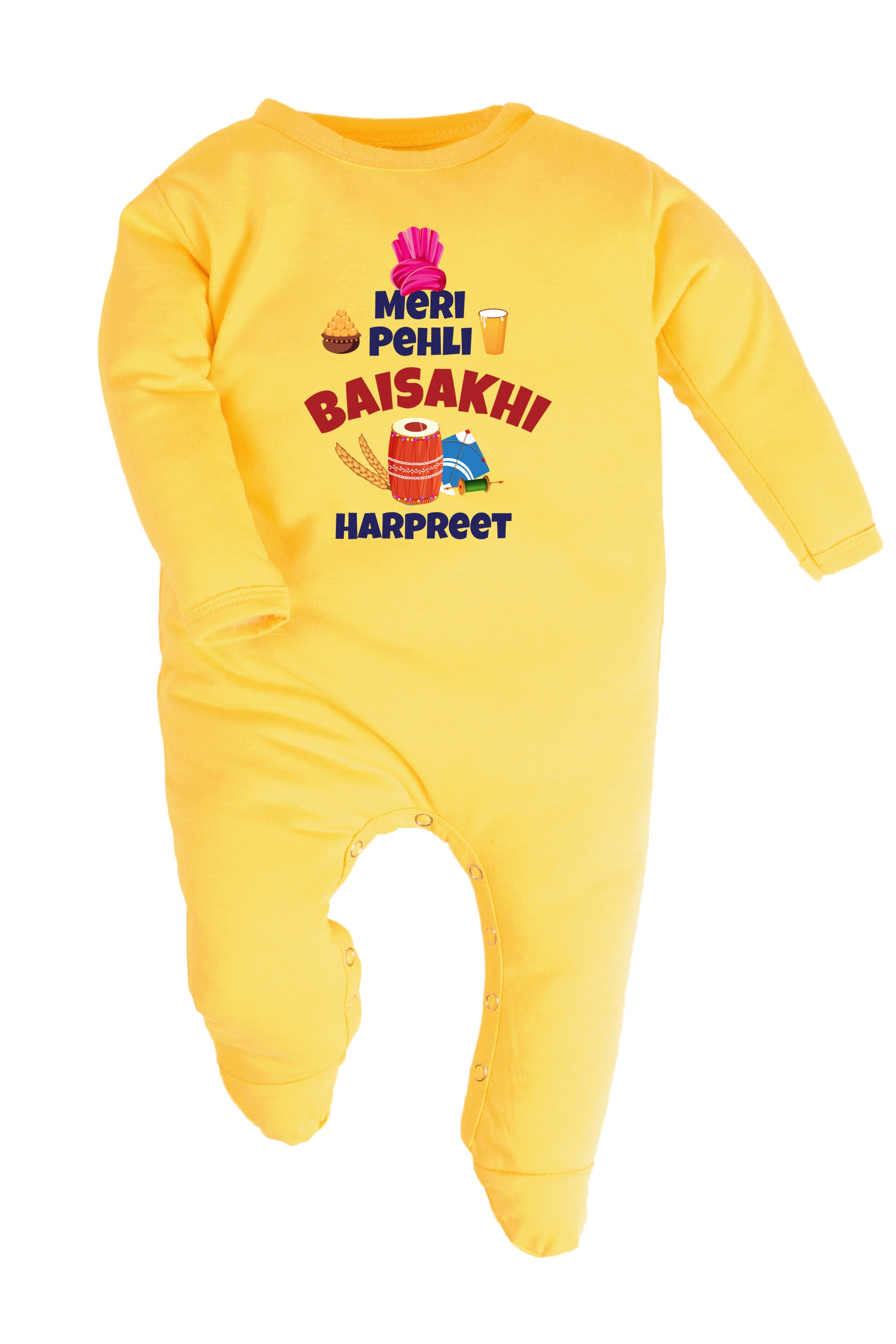 Meri Pehli Baisakhi Baby Romper | Onesies w/ Custom Name