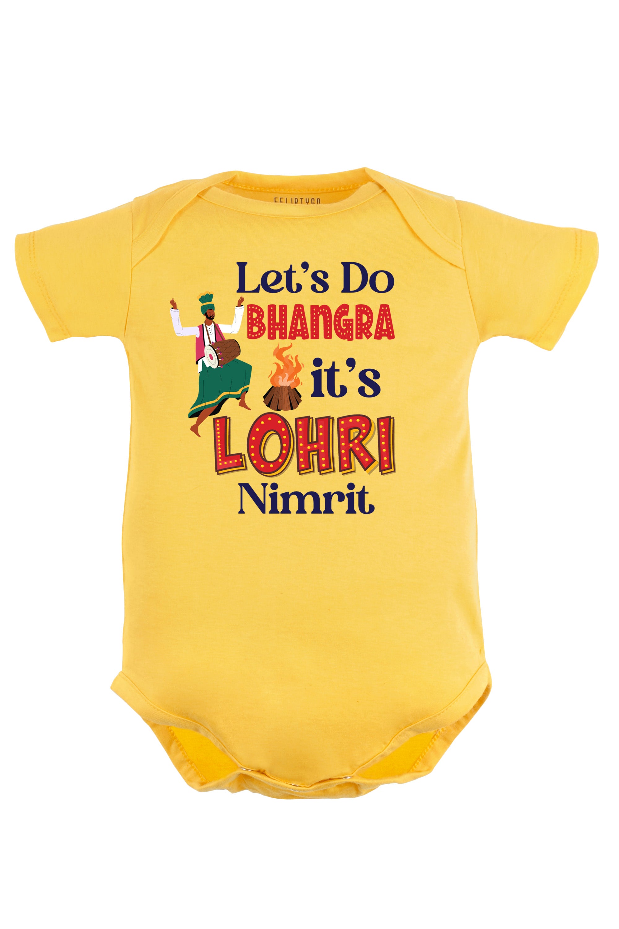 Let's Do Bhangra It's Lohri Baby Romper | Onesies w/ Custom Name