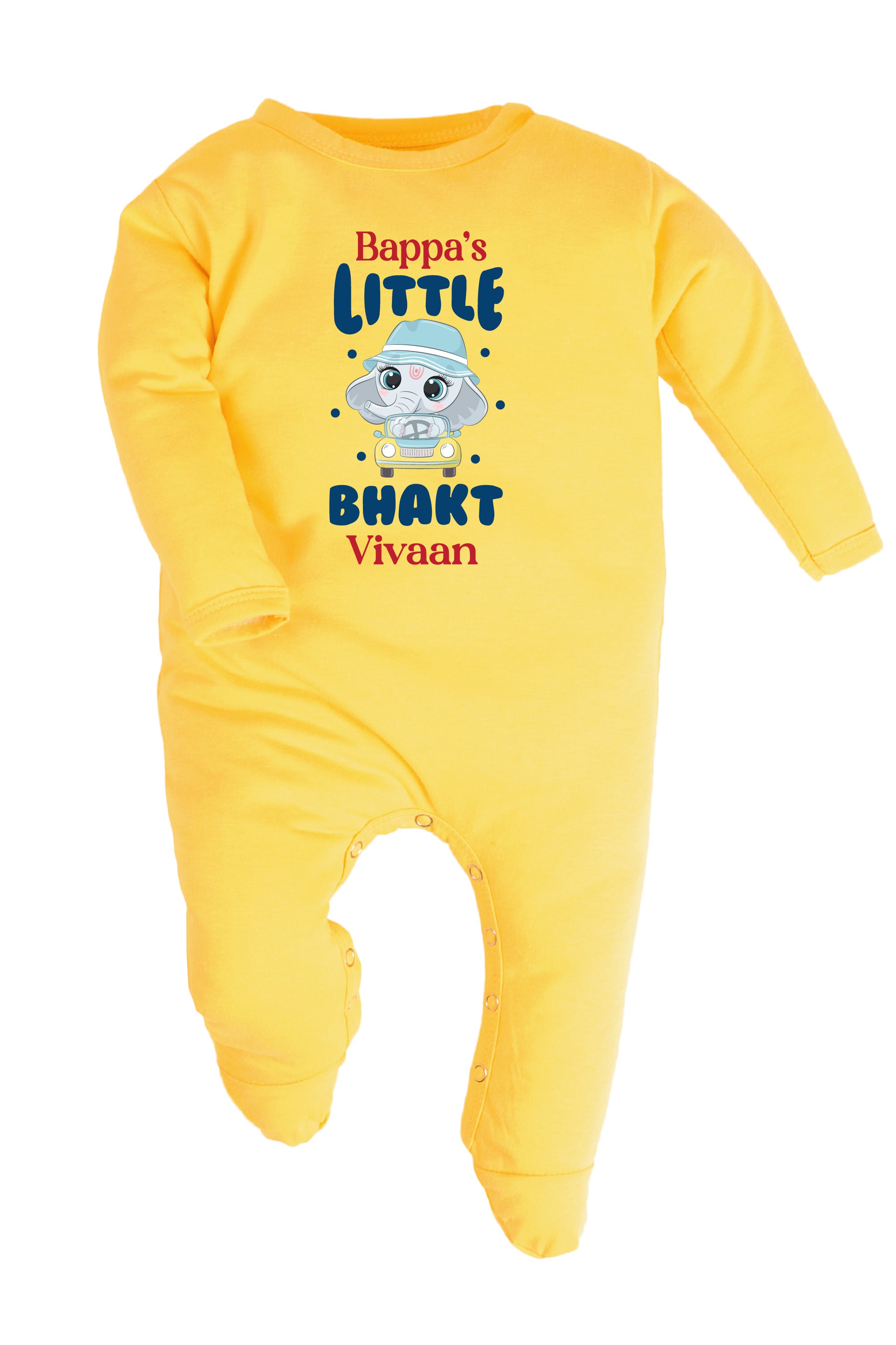 Bappa's Little BHAKT Baby Romper | Onesies w/ Custom Name