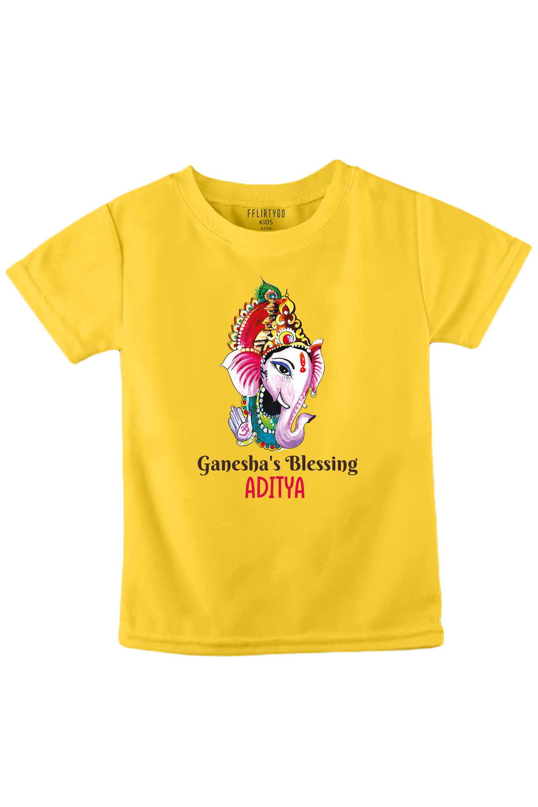 Ganesha's Blessing Kids T Shirt w/ Custom Name