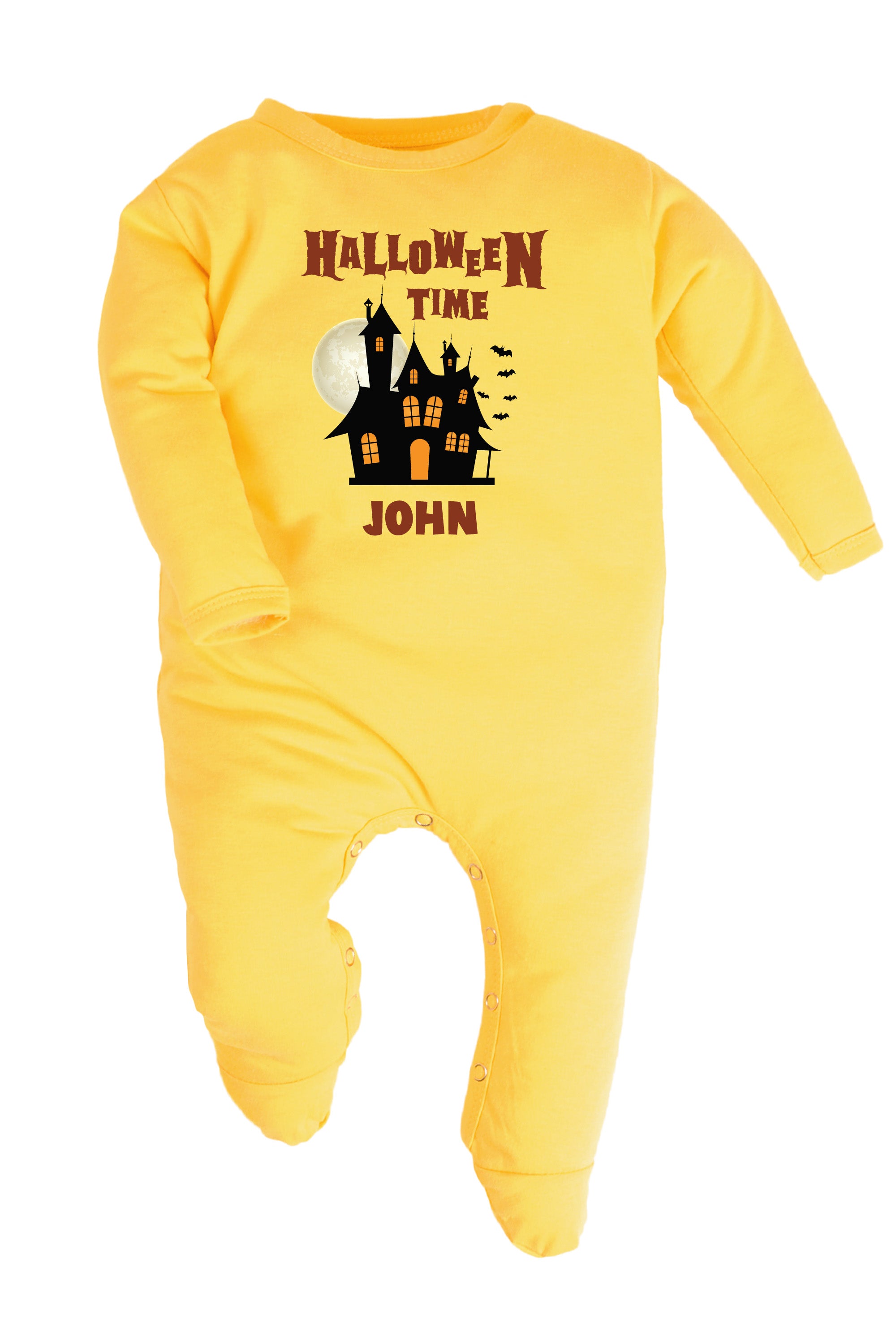 Halloween Time Baby Romper | Onesies w/ Custom Name