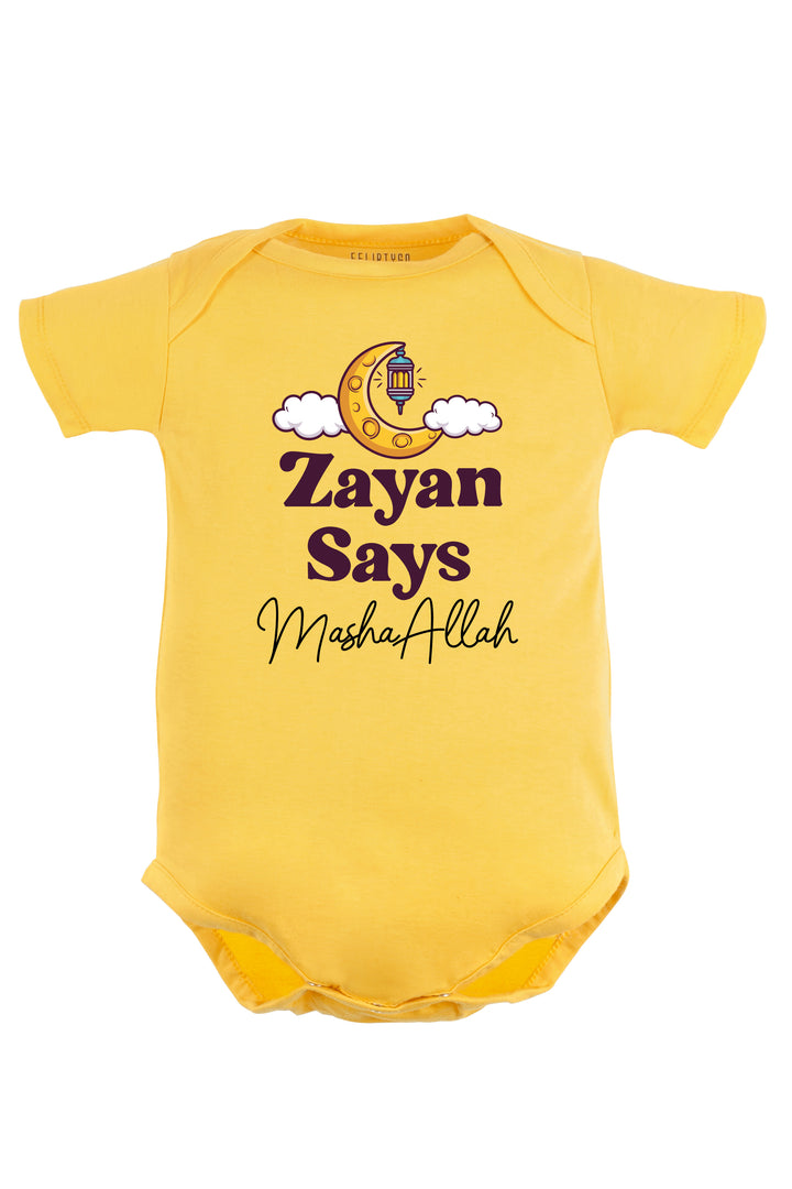 Say MashaAllah Baby Romper | Onesies w/ Custom Name