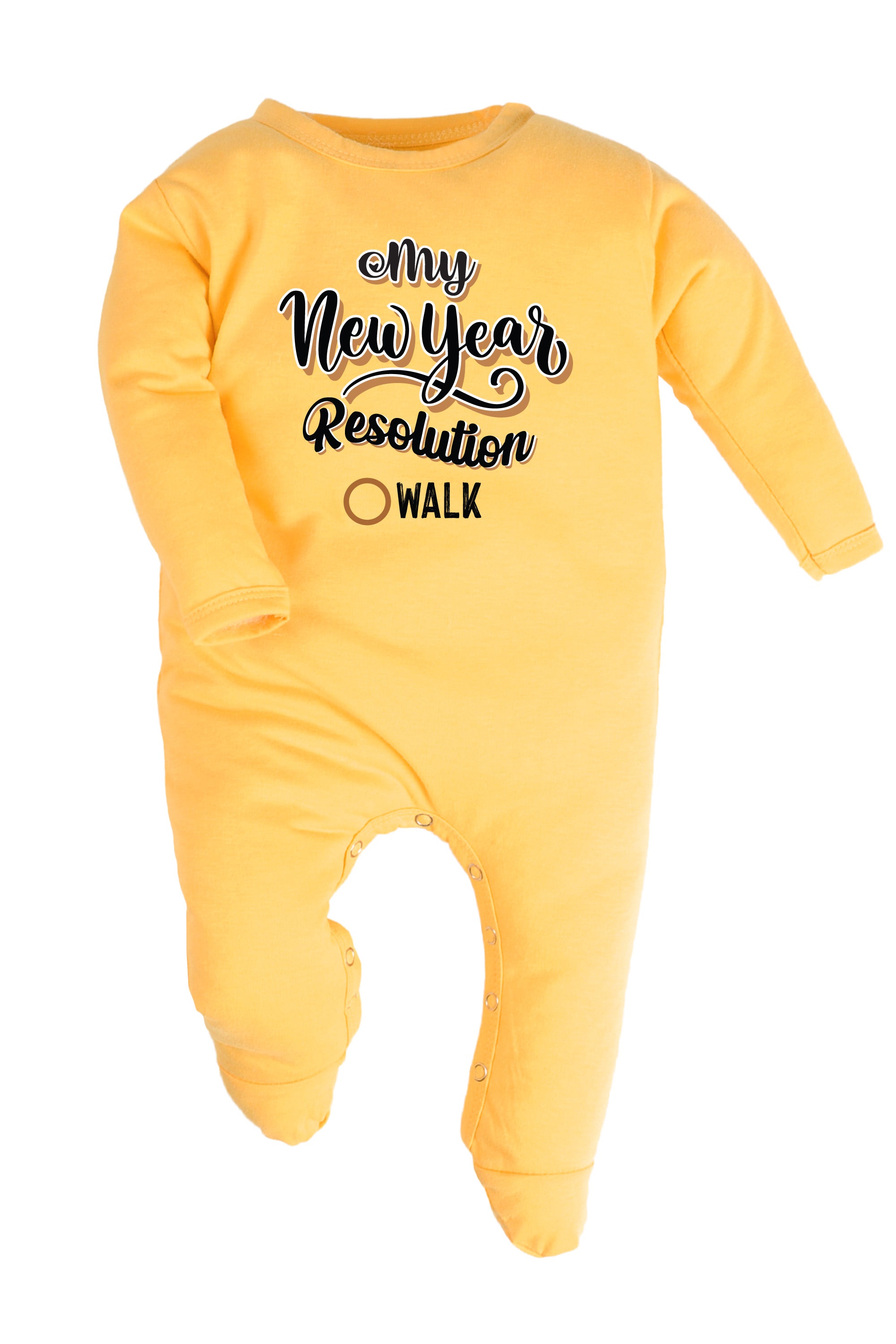 My New Year Resolution Walk Baby Romper | Onesies