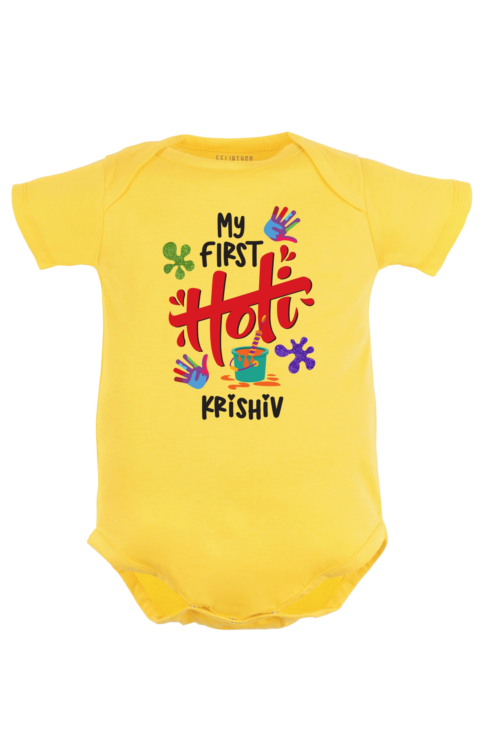 My First Holi Baby Romper | Onesies w/ Custom Name