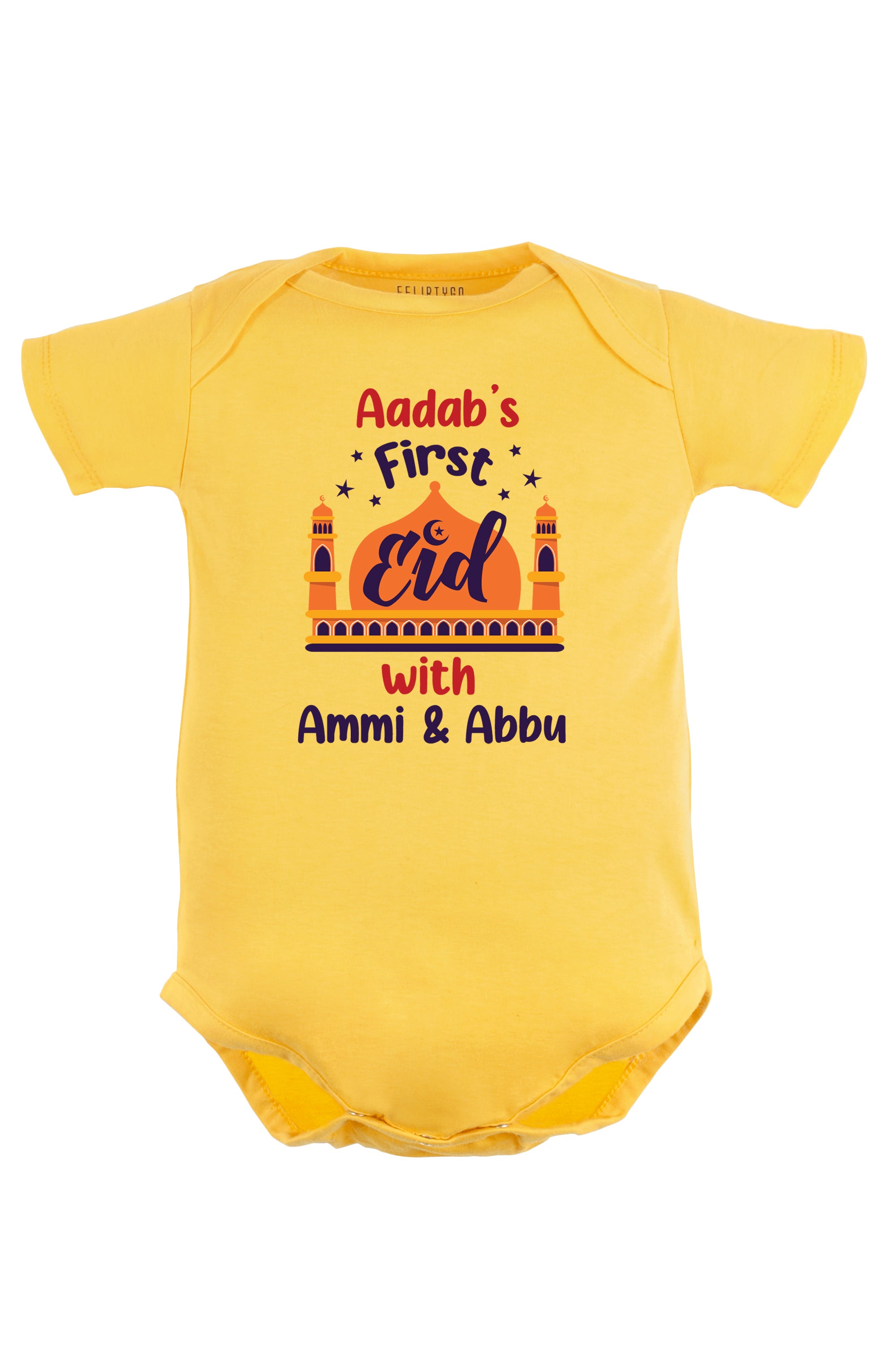 My First Eid with Ammi & Abbu Baby Romper | Onesies w/ Custom Name