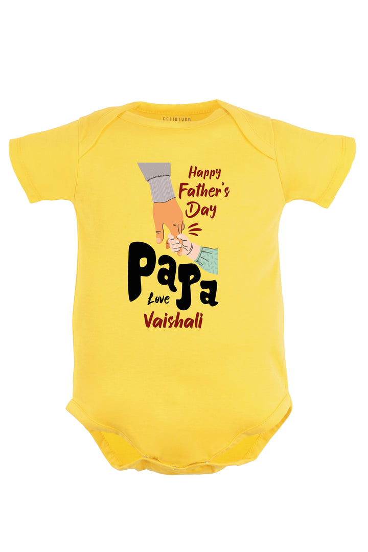 Happy Father's Day Papa Baby Romper | Onesies w/ Custom Name