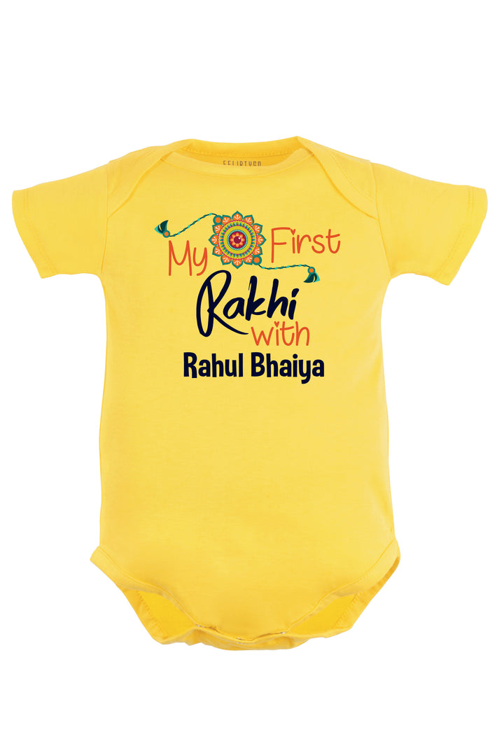 My First Rakhi with Bhaiya Baby Romper | Onesies w/ Custom Name