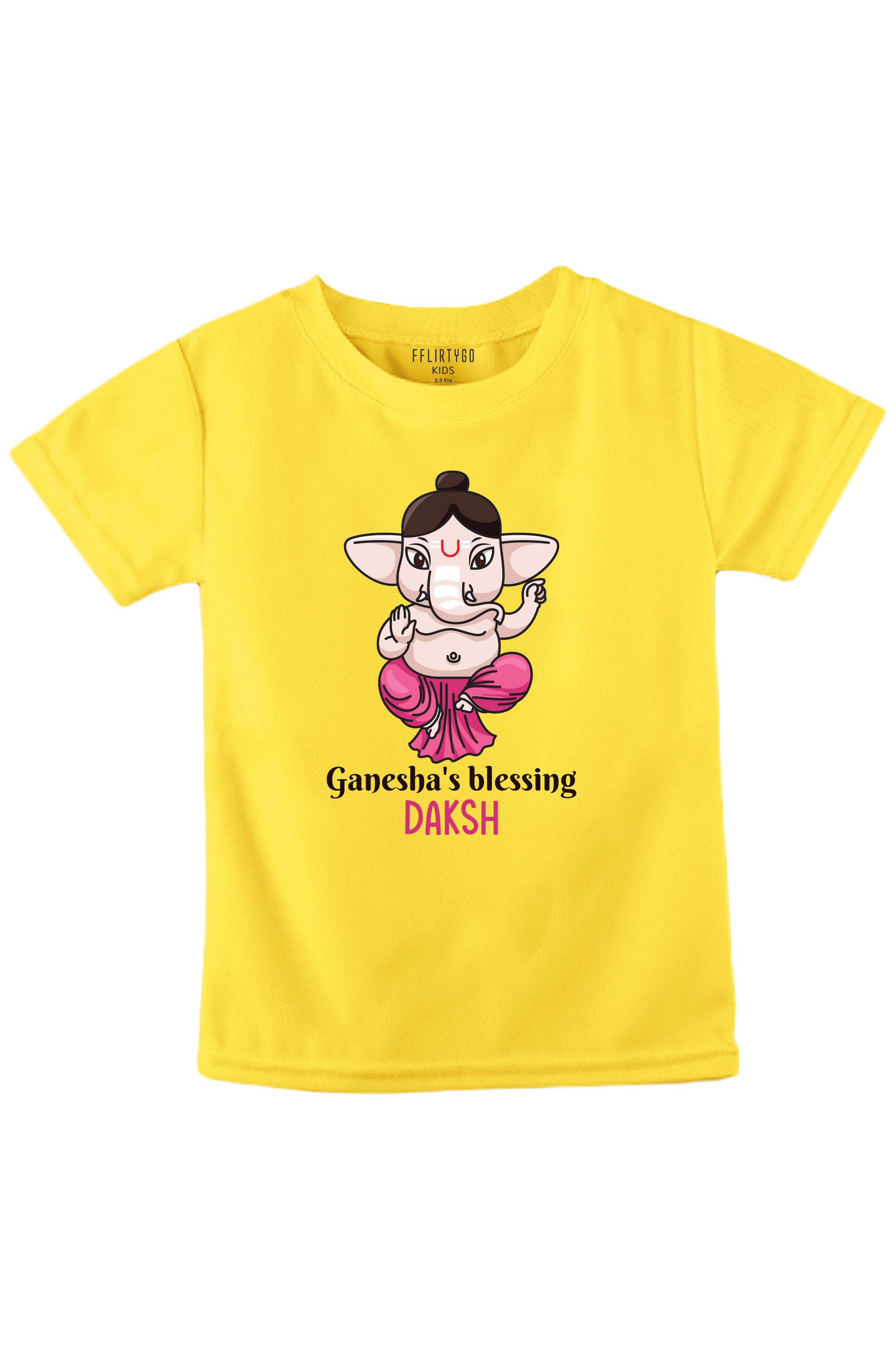 Ganesha's Blessing Kids T Shirt w/ Custom Name