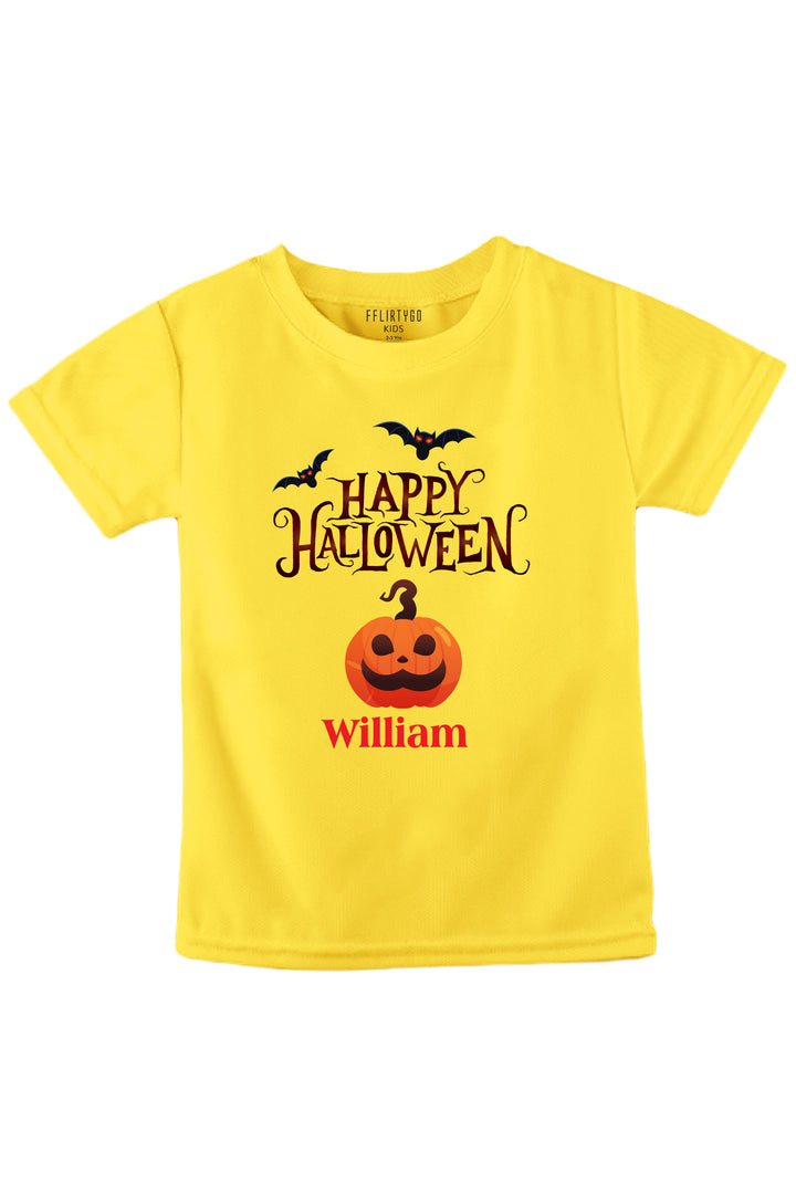 Happy Halloween Kids T Shirt w/ Custom Name