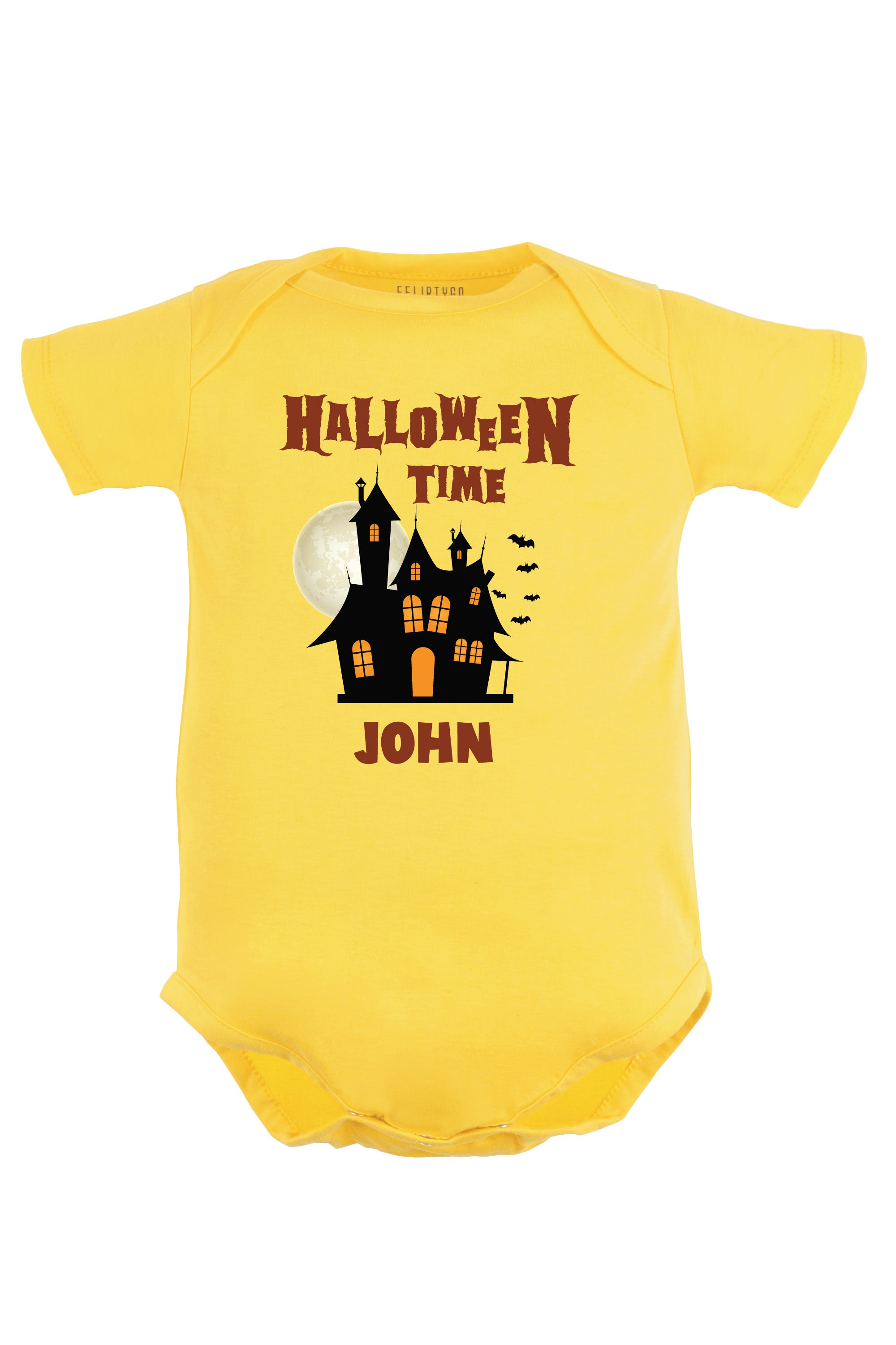 Halloween Time Baby Romper | Onesies w/ Custom Name