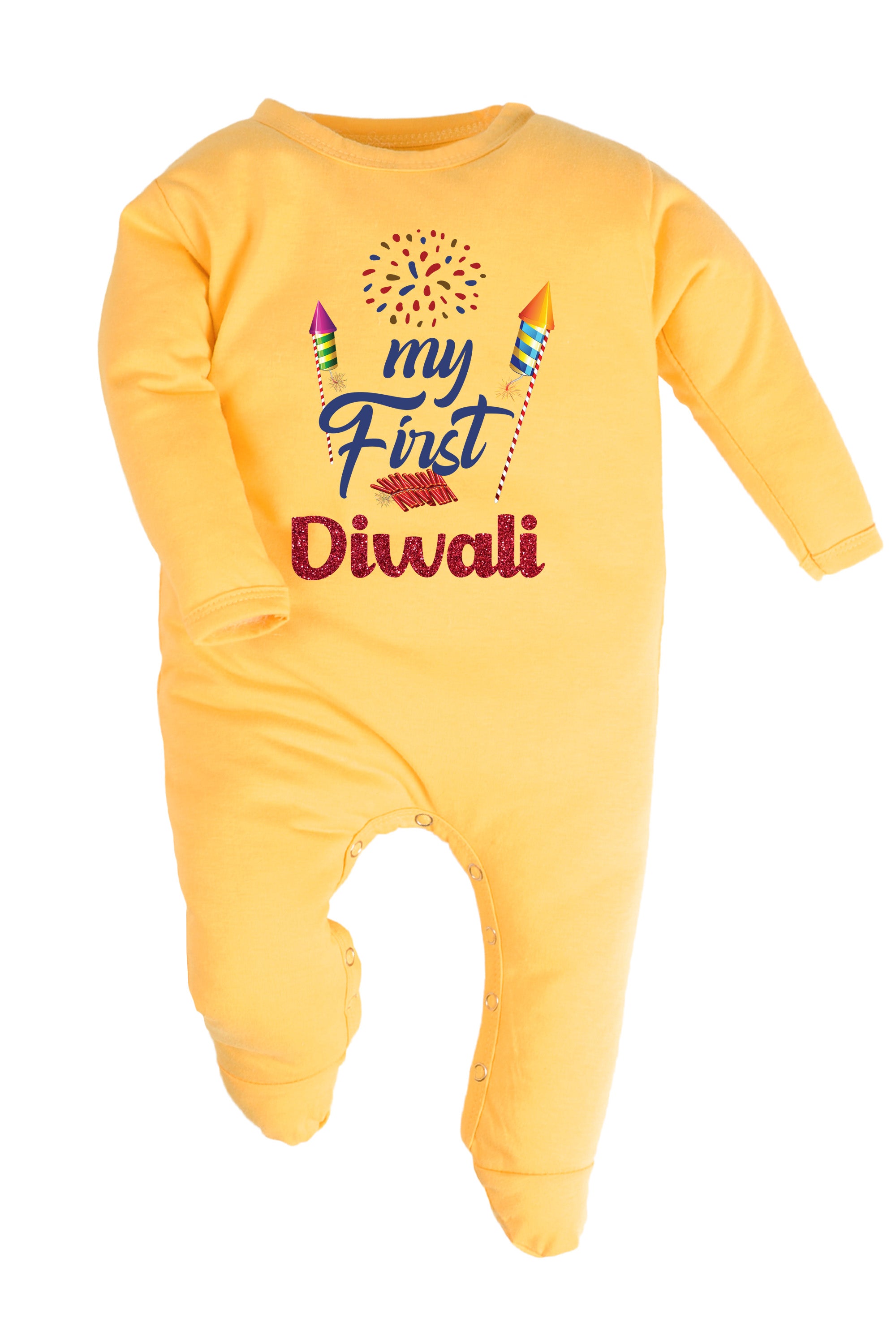 My First Diwali With Glitter Baby Romper | Onesies