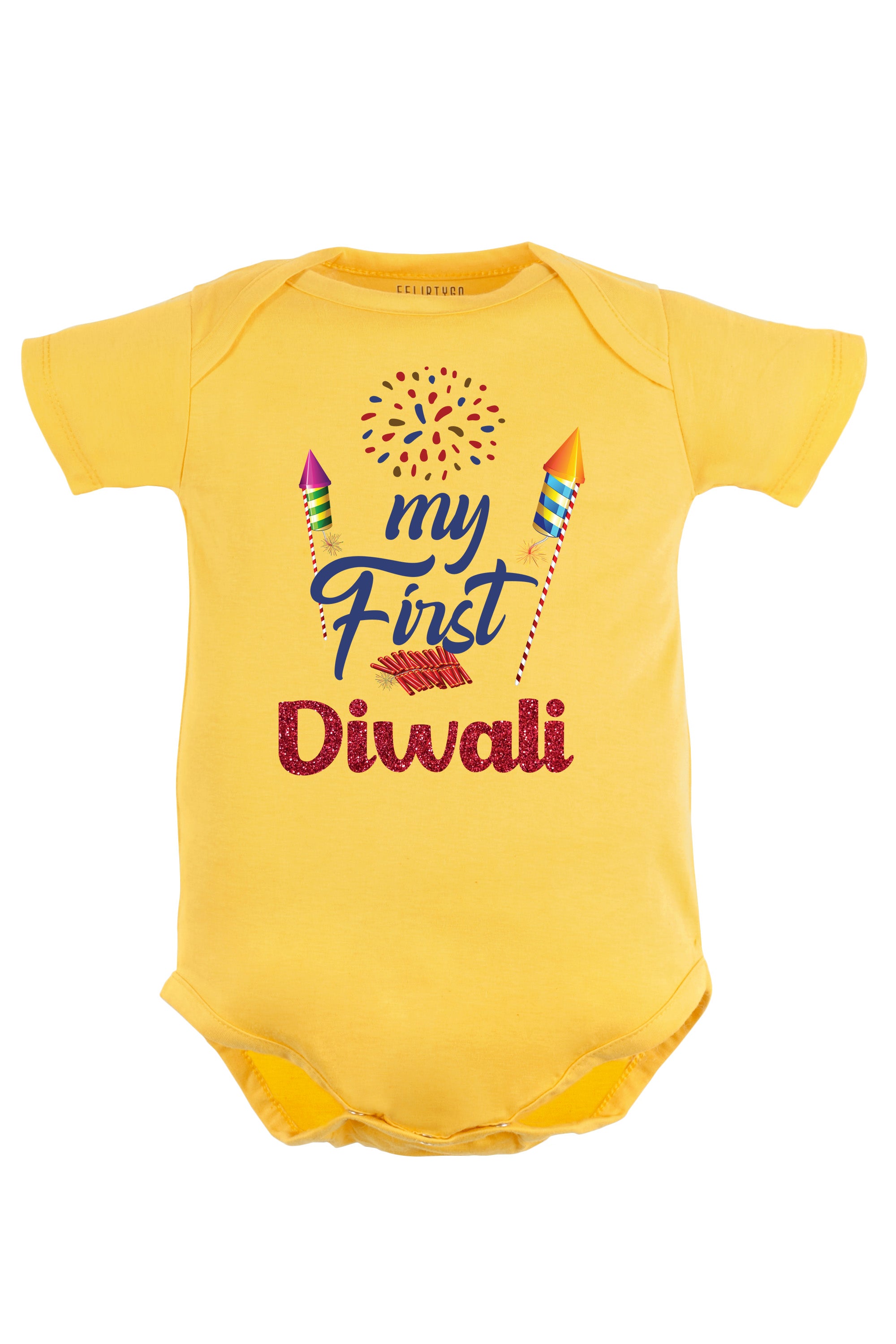 My First Diwali With Glitter Baby Romper | Onesies