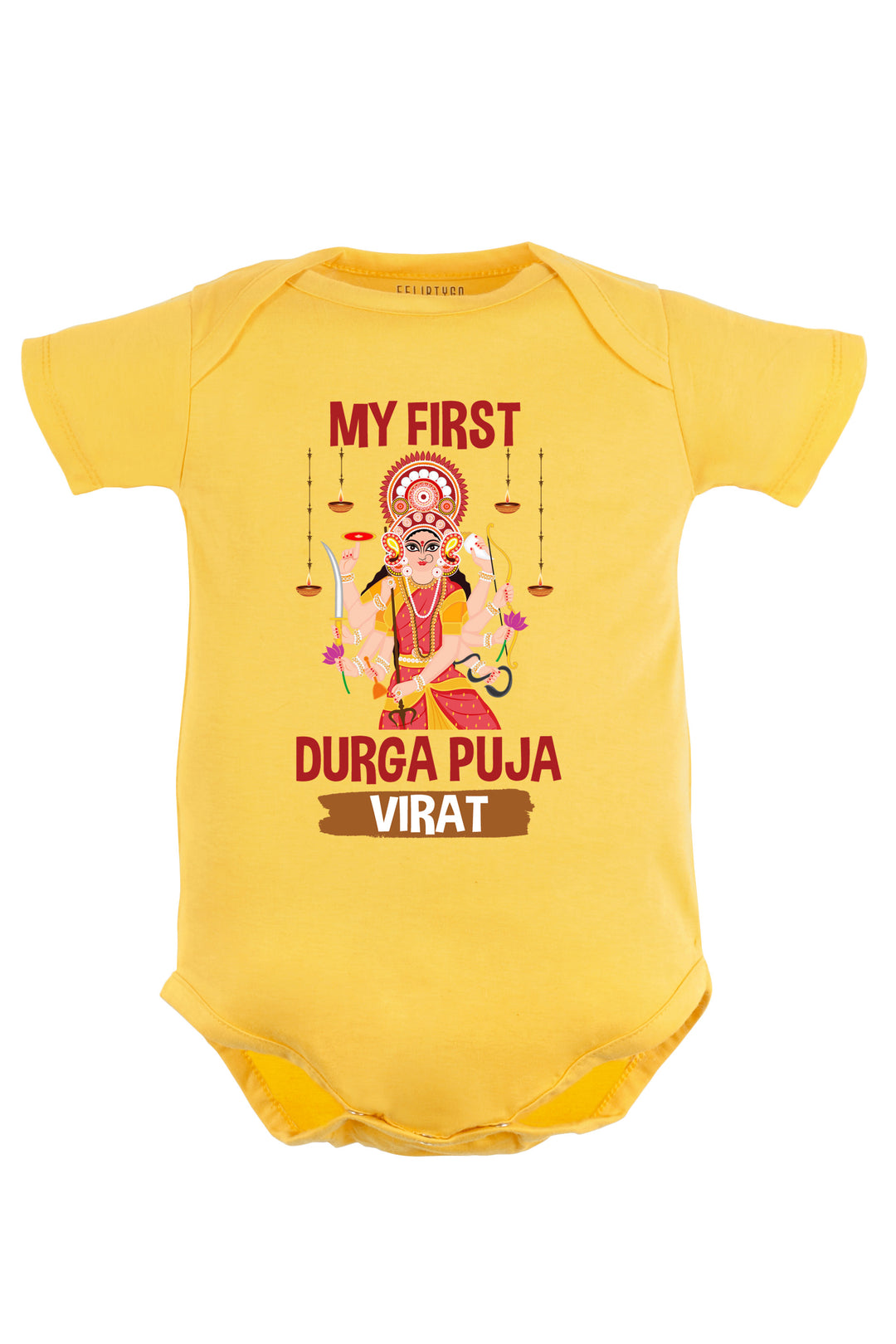 My First Durga Puja Baby Romper | Onesies w/ Custom Name