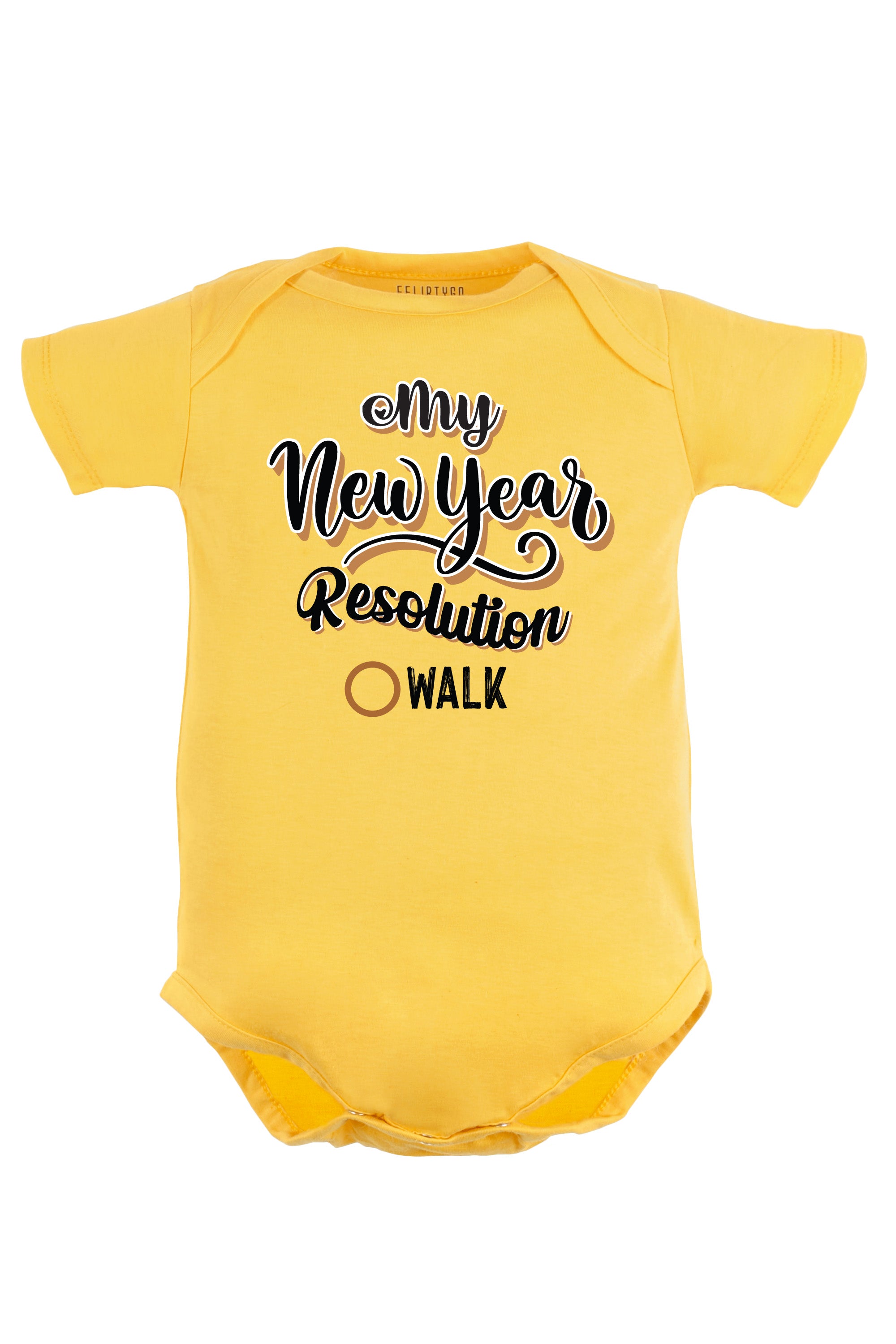 My New Year Resolution Walk Baby Romper | Onesies