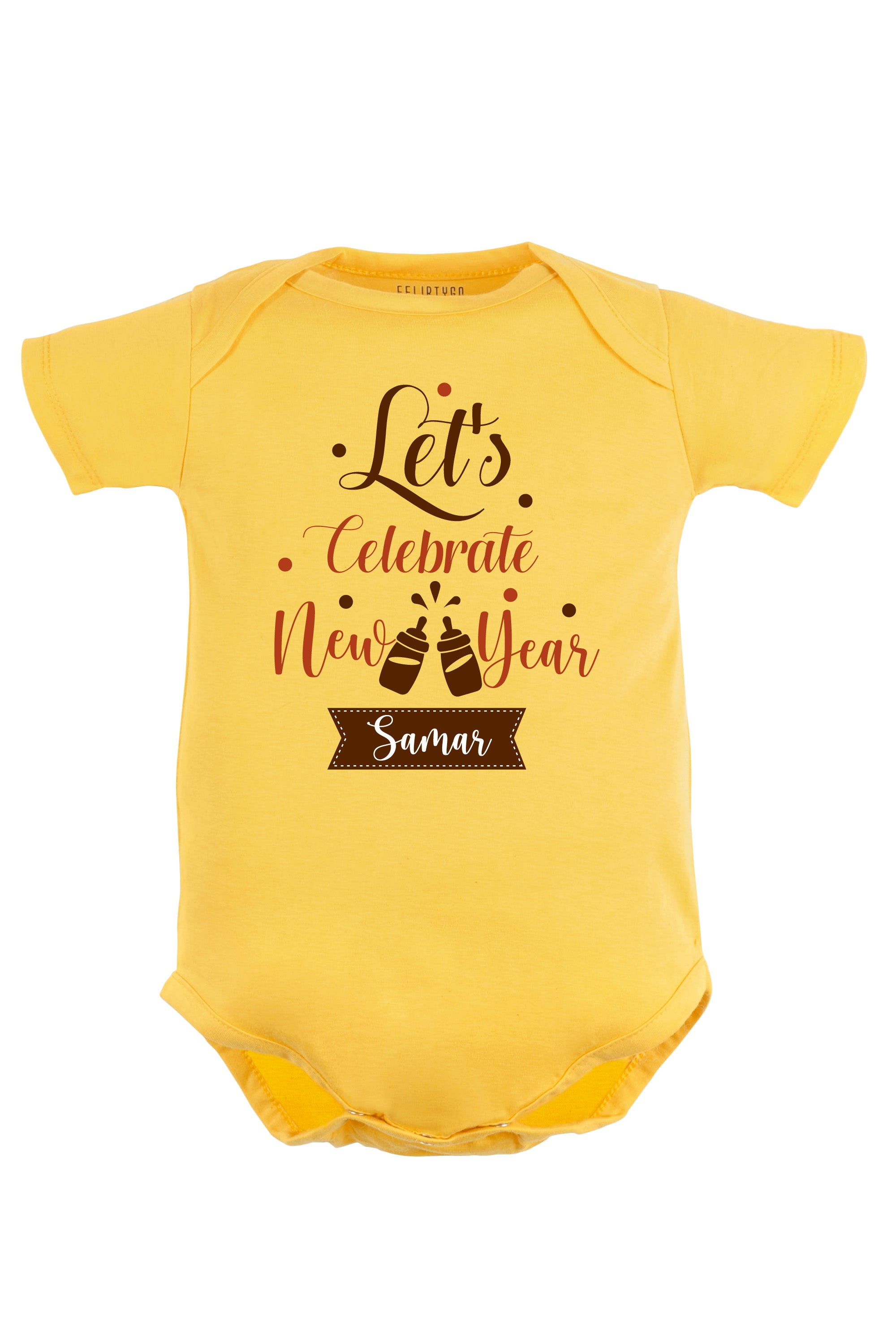 Let's Celebrate New Year Baby Romper | Onesies w/ Custom Name