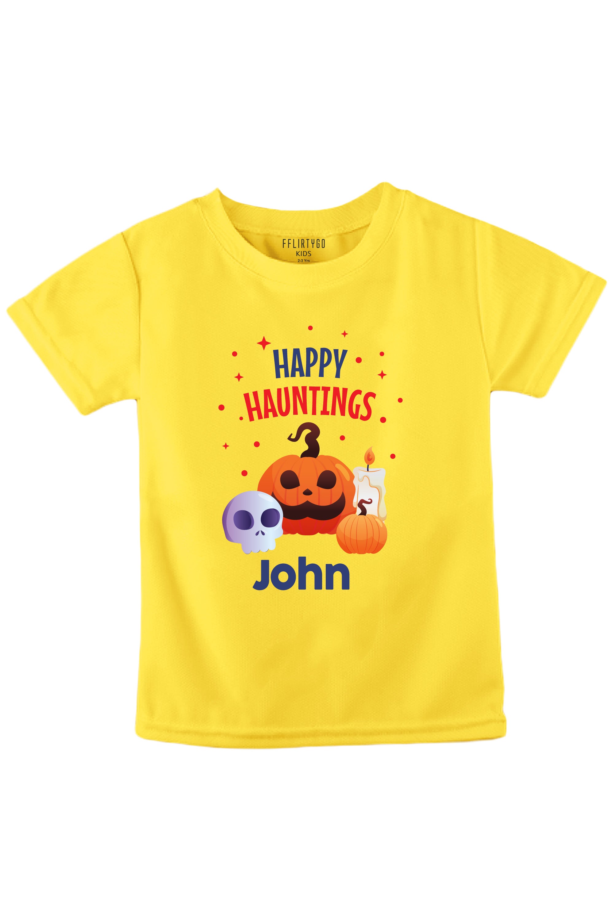 Happy Hauntings Kids T Shirt w/ Custom Name