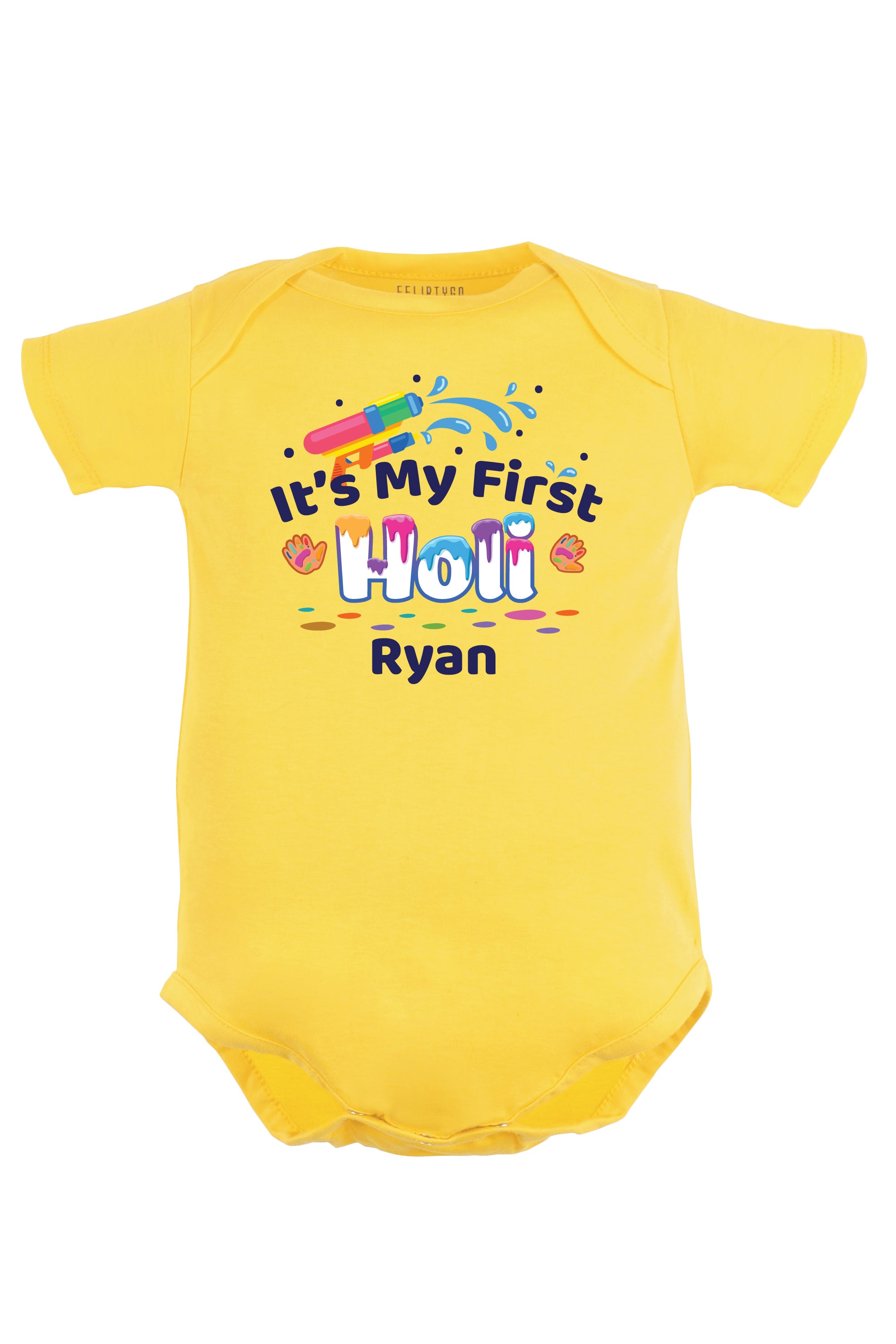 It's My First Holi Baby Romper | Onesies w/ Custom Name