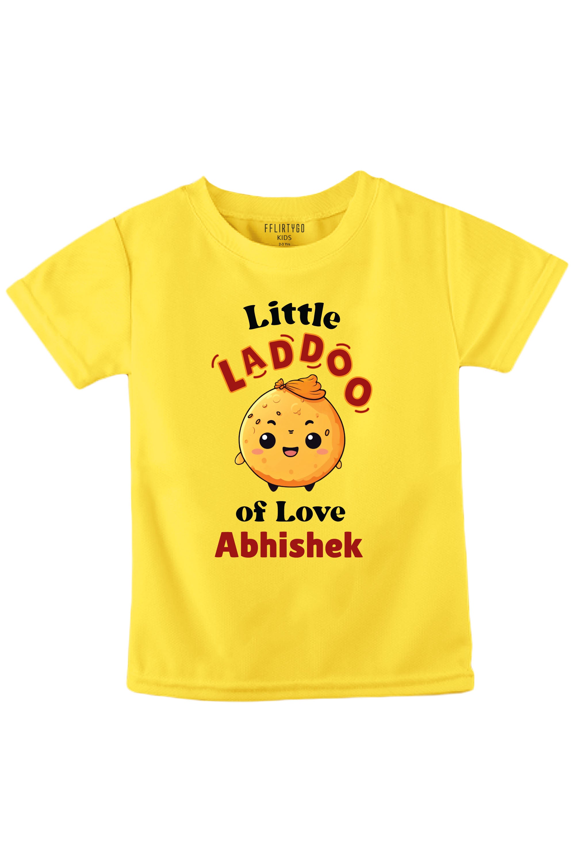 Little Laddoo Of Love Kids T Shirt w/ Custom Name