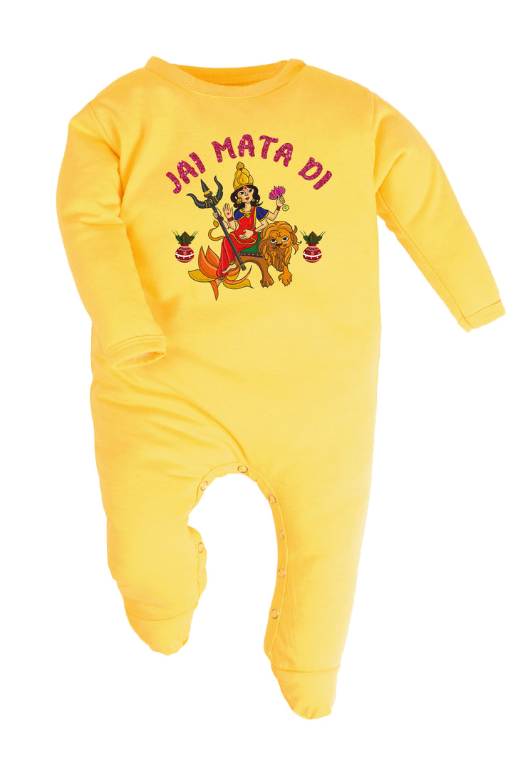 Jai Mata Di With Glitter Baby Romper | Onesies