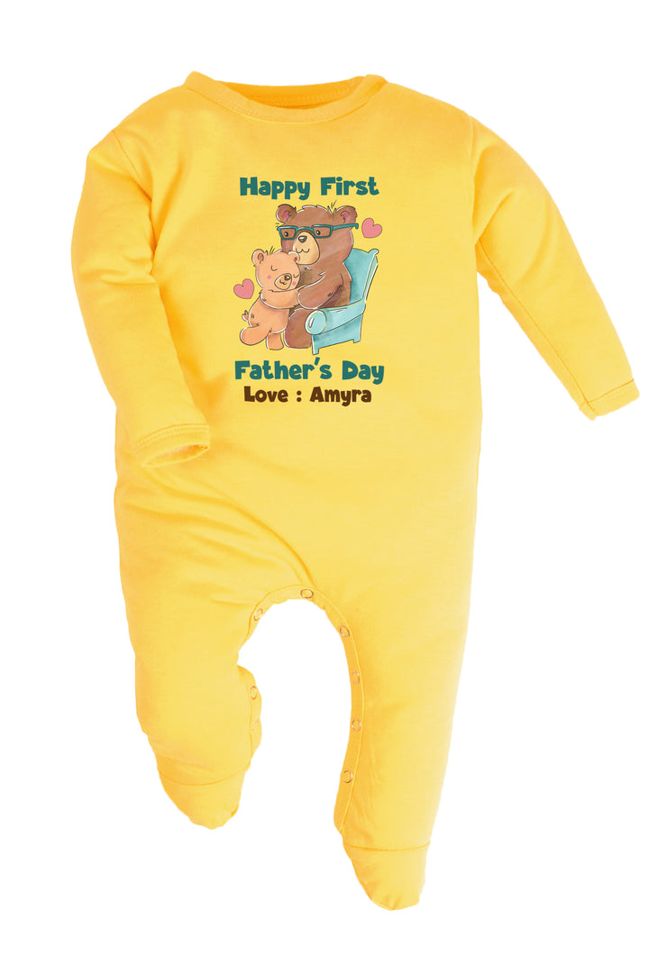 Happy First Father's Day Baby Romper | Onesies w/ Custom Name