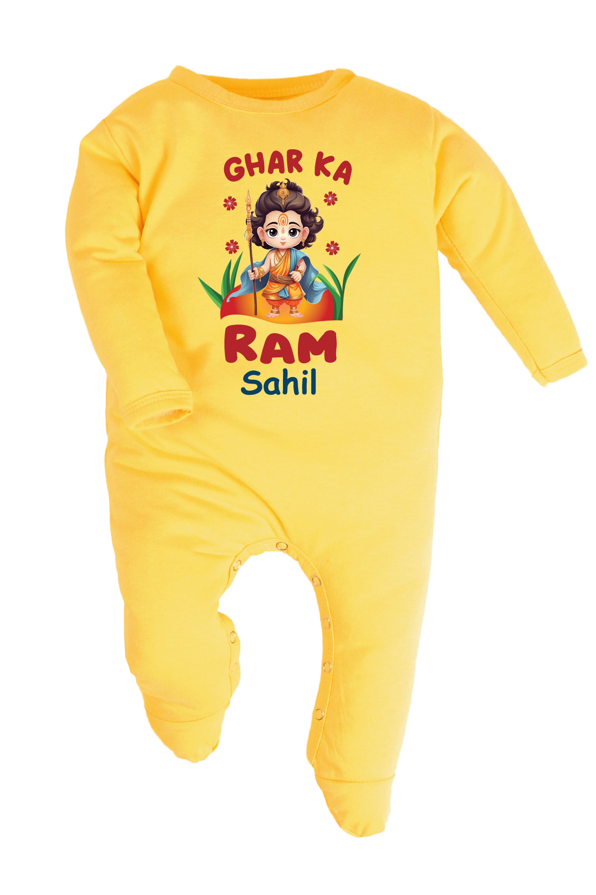 Ghar Ka Ram Baby Romper | Onesies w/ Custom Name