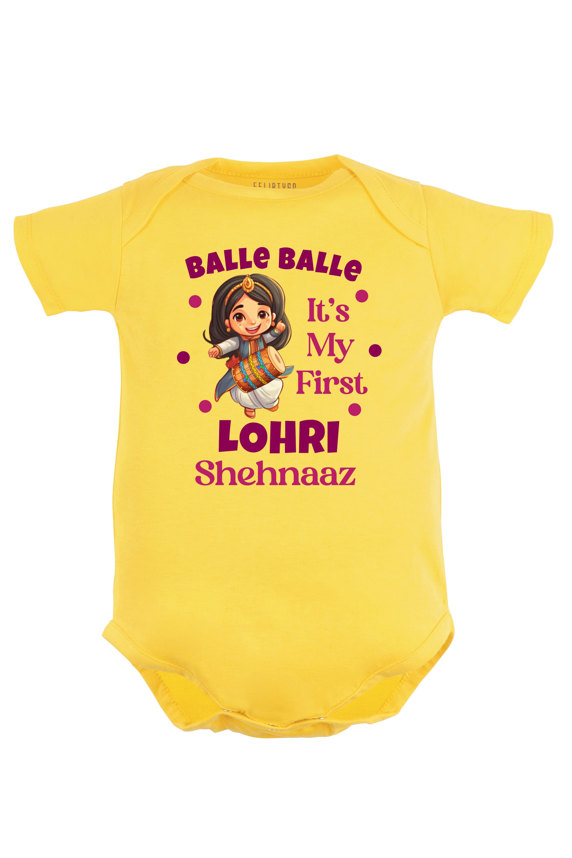 Balle Balle It's My First Lohri Baby Romper | Onesies w/ Custom Name