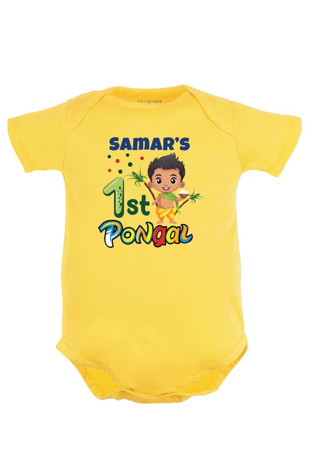 My First pongal with character Baby Romper | Onesies w/ Custom Name