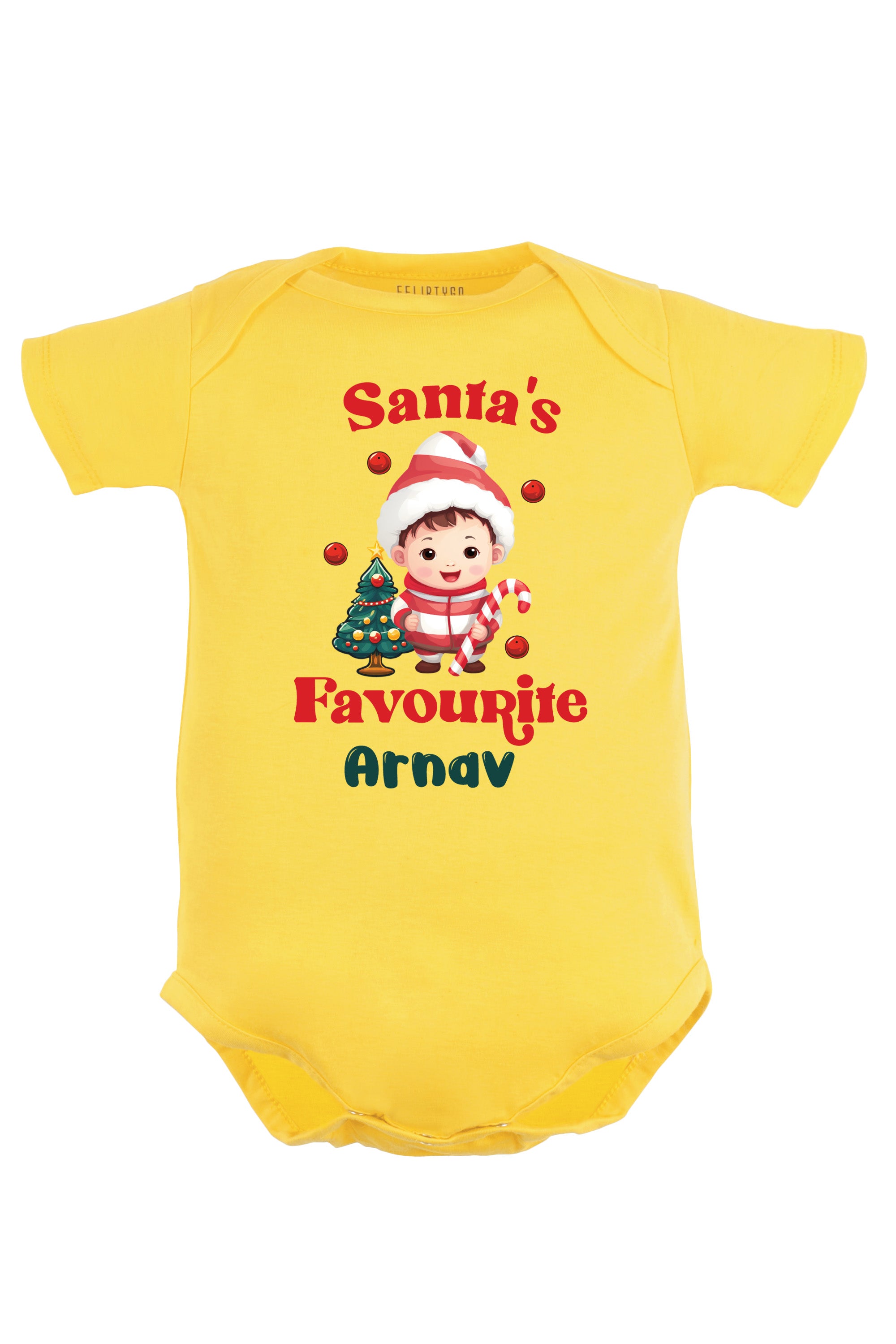 Santa's Favourite Baby Romper | Onesies w/ Custom Name