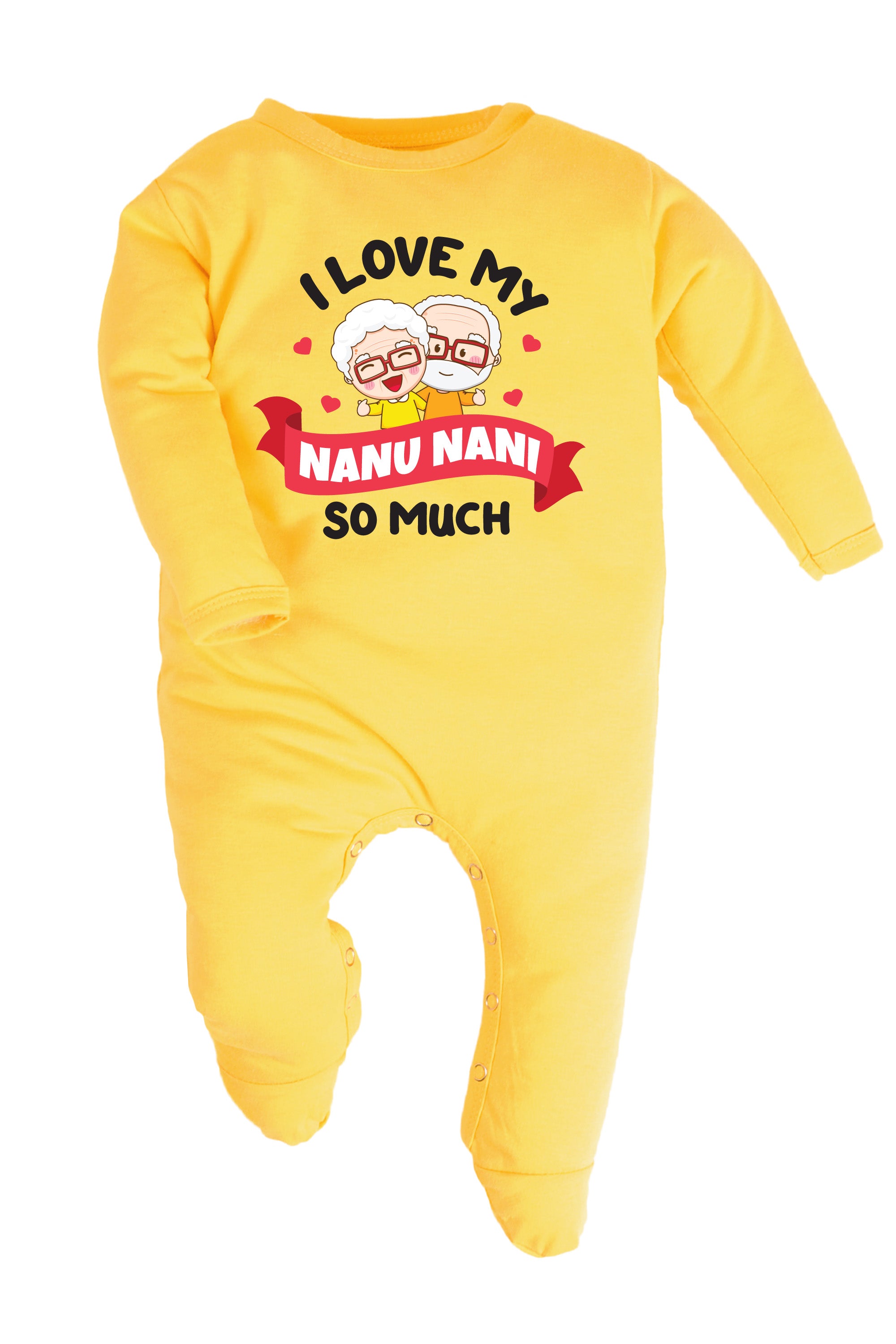 I Love My Nanu Nani So Much Baby Romper | Onesies