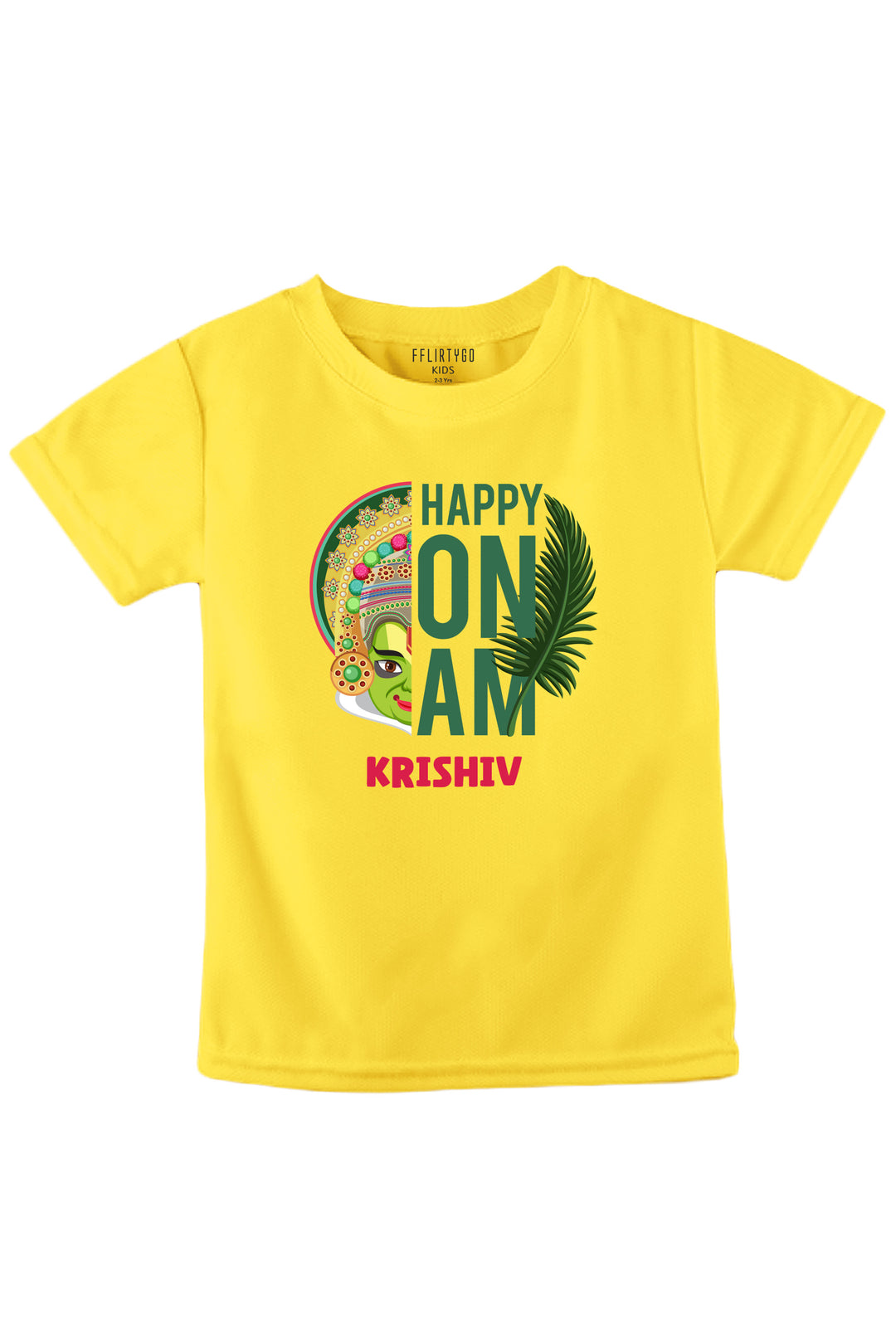 Happy Onam Kids T Shirt w/ Custom Name