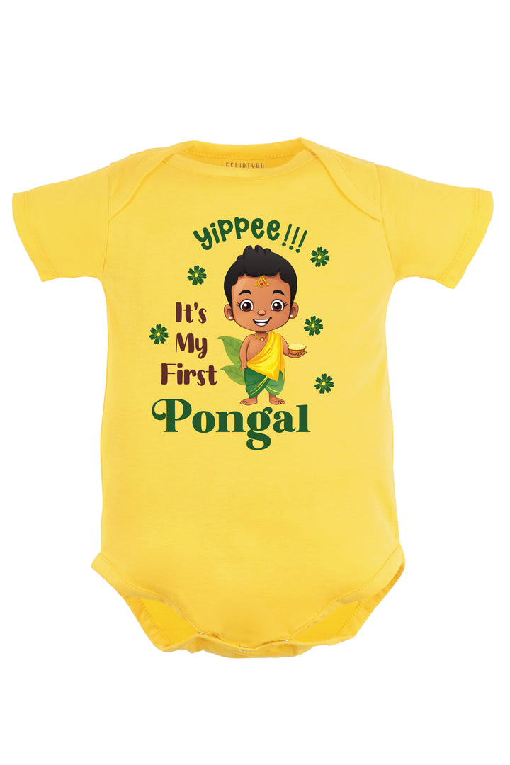 Yippee It's my first Pongal Baby Romper | Onesies w/ Custom Name