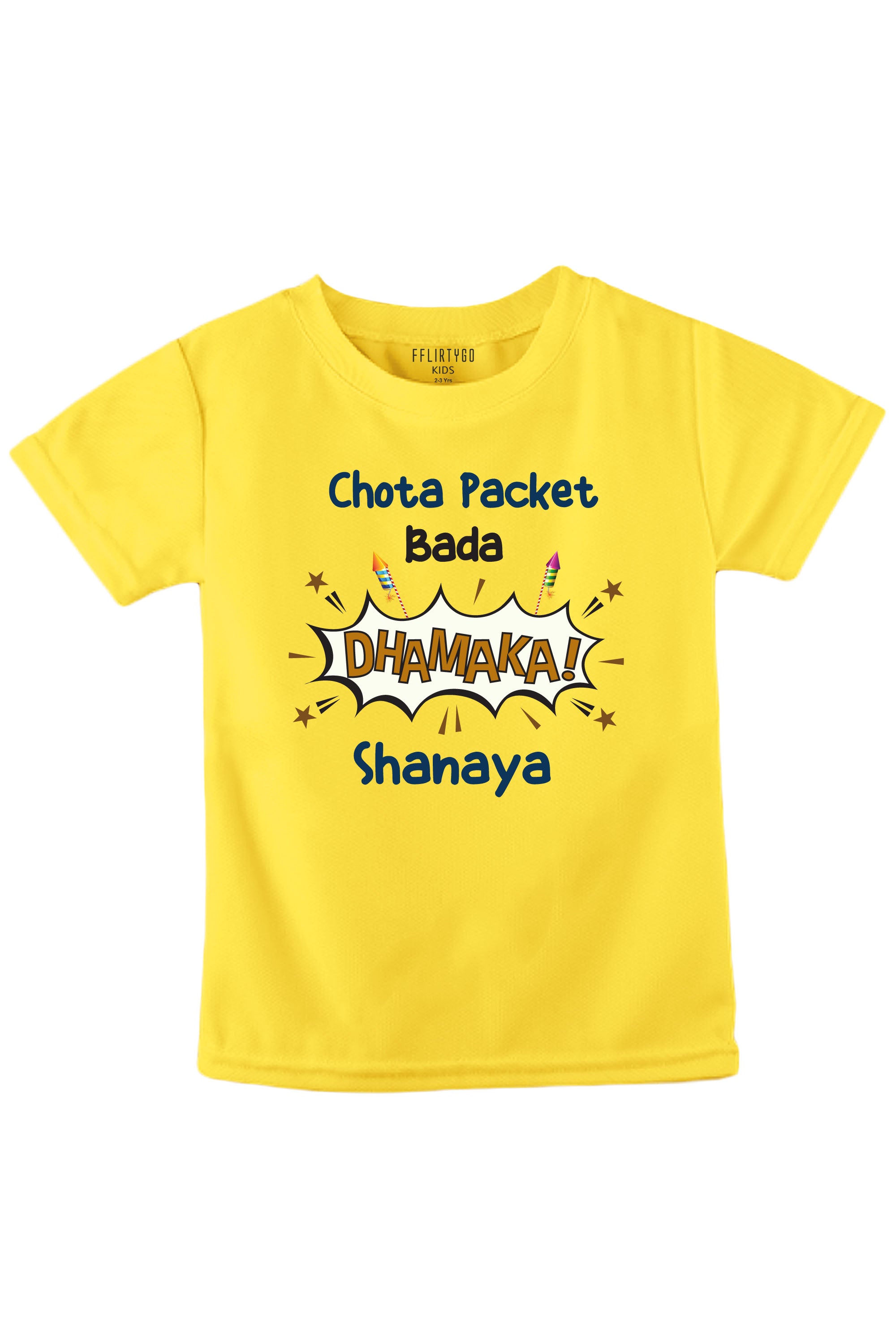 Chota Packet Bada Dhamaka Kids T Shirt w/ Custom Name