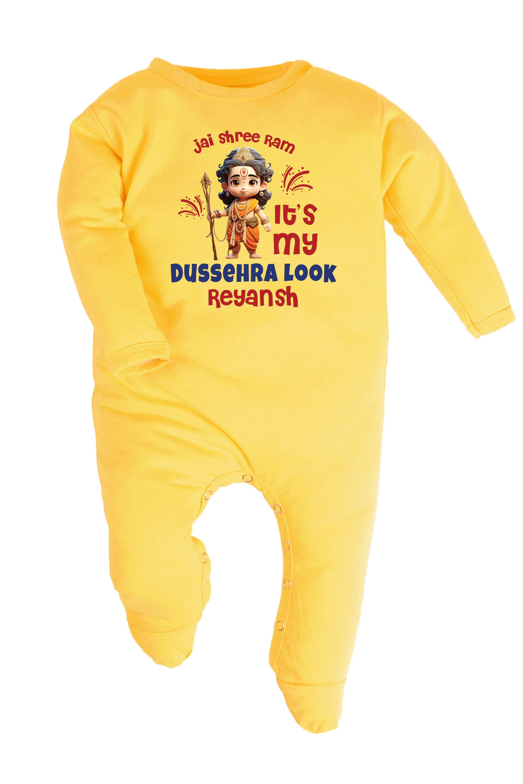 Jai Shree Ram It's My Dussehra Look Baby Romper | Onesies w/ Custom Name