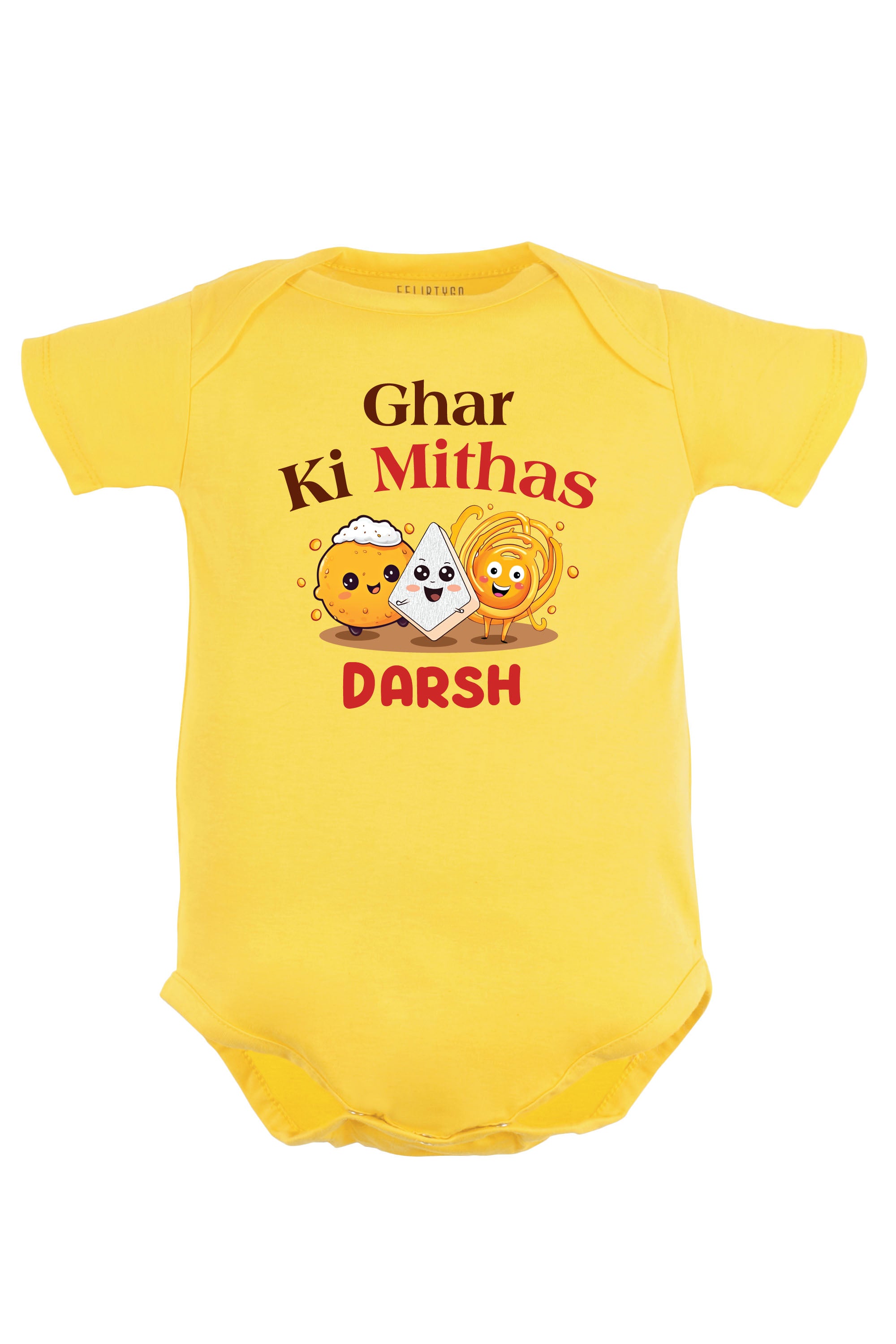 Ghar Ki Mithas Baby Romper | Onesies w/ Custom Name