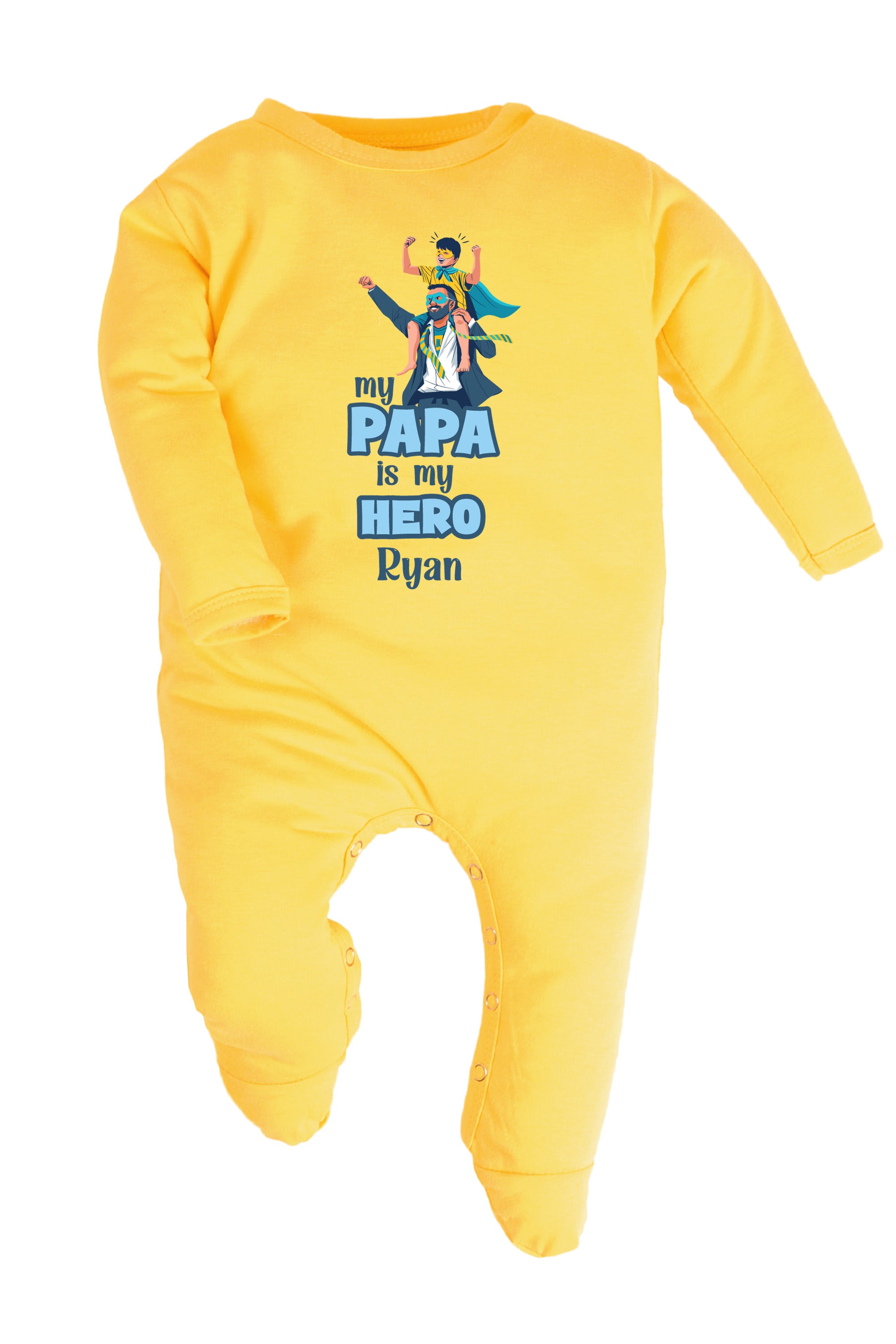 My Papa Is My Hero Baby Romper | Onesies w/ Custom Name