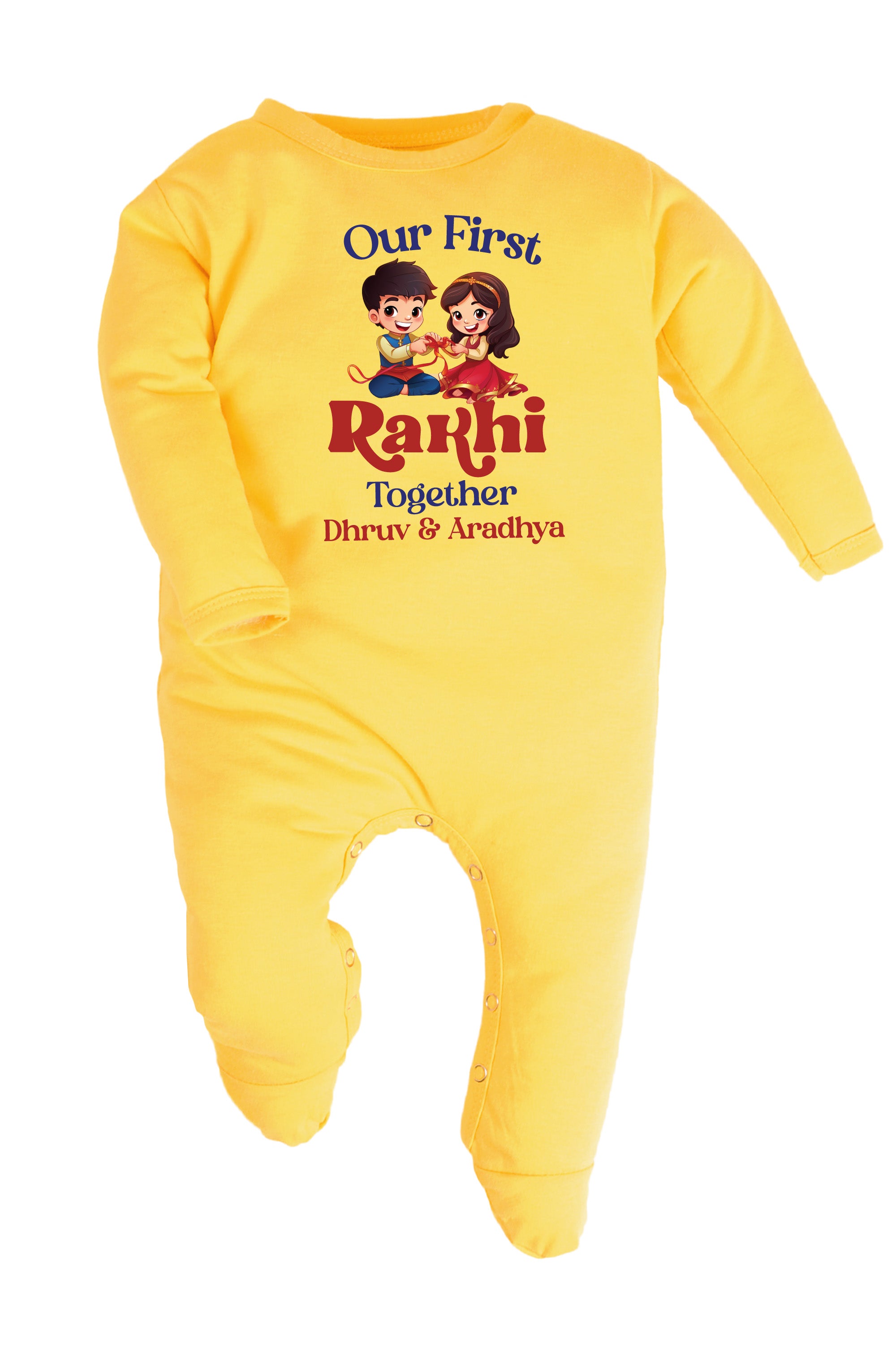 Our First Rakhi Together Baby Romper | Onesies w/ Custom Name