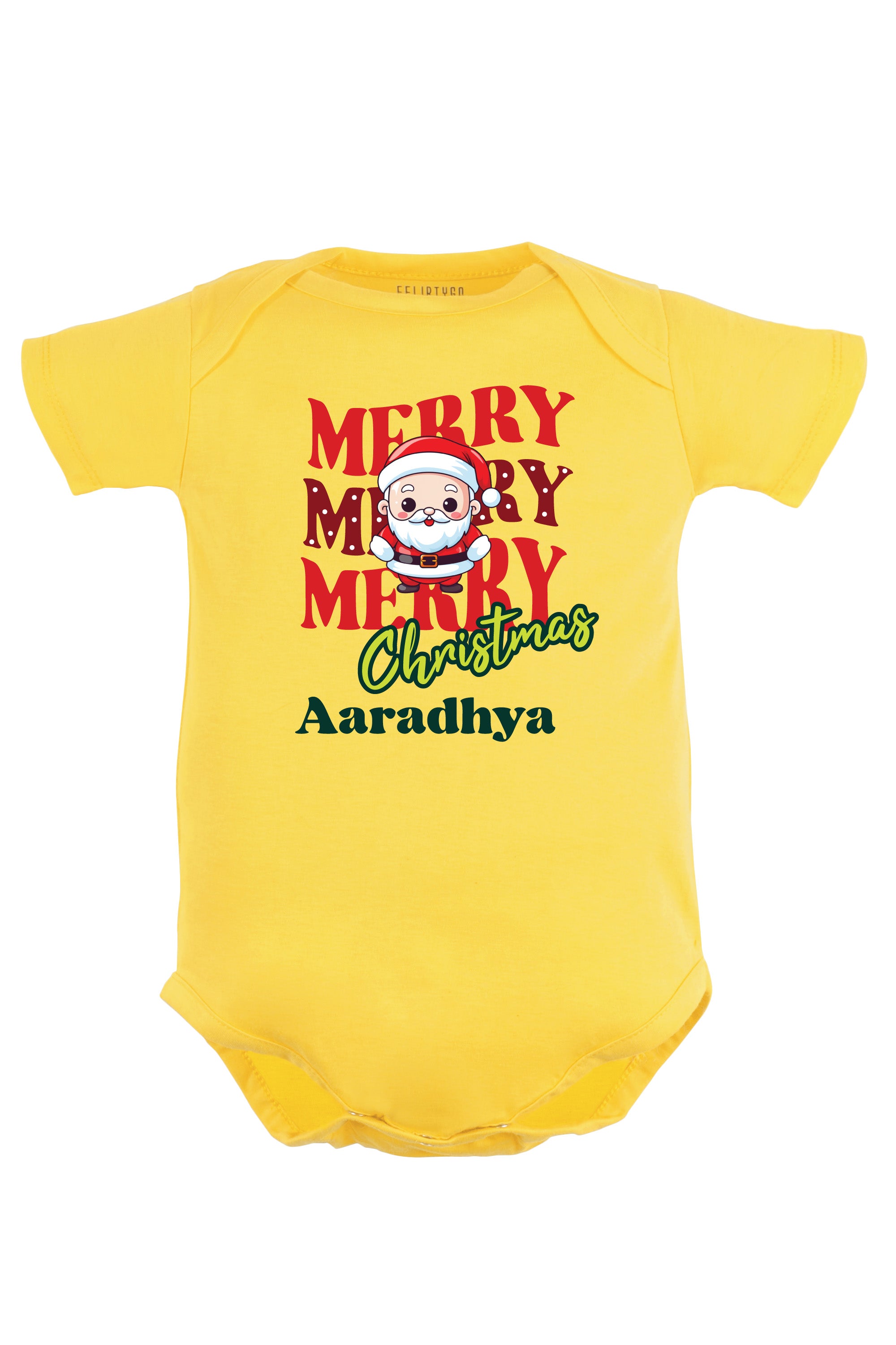 Merry Merry Merry  Christmas Baby Romper | Onesies w/ Custom Name