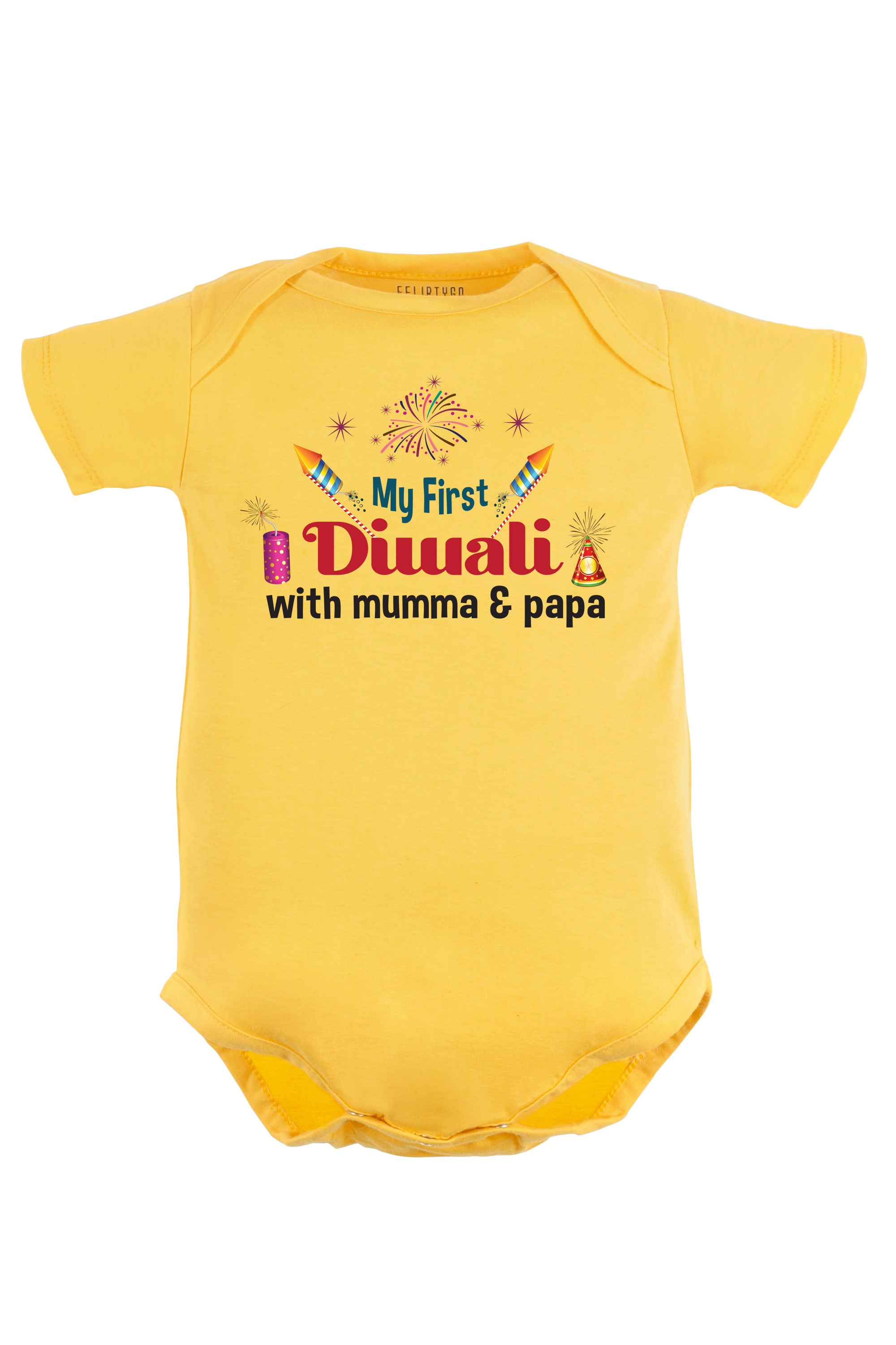 My First Diwali With Mumma & Papa Baby Romper | Onesies