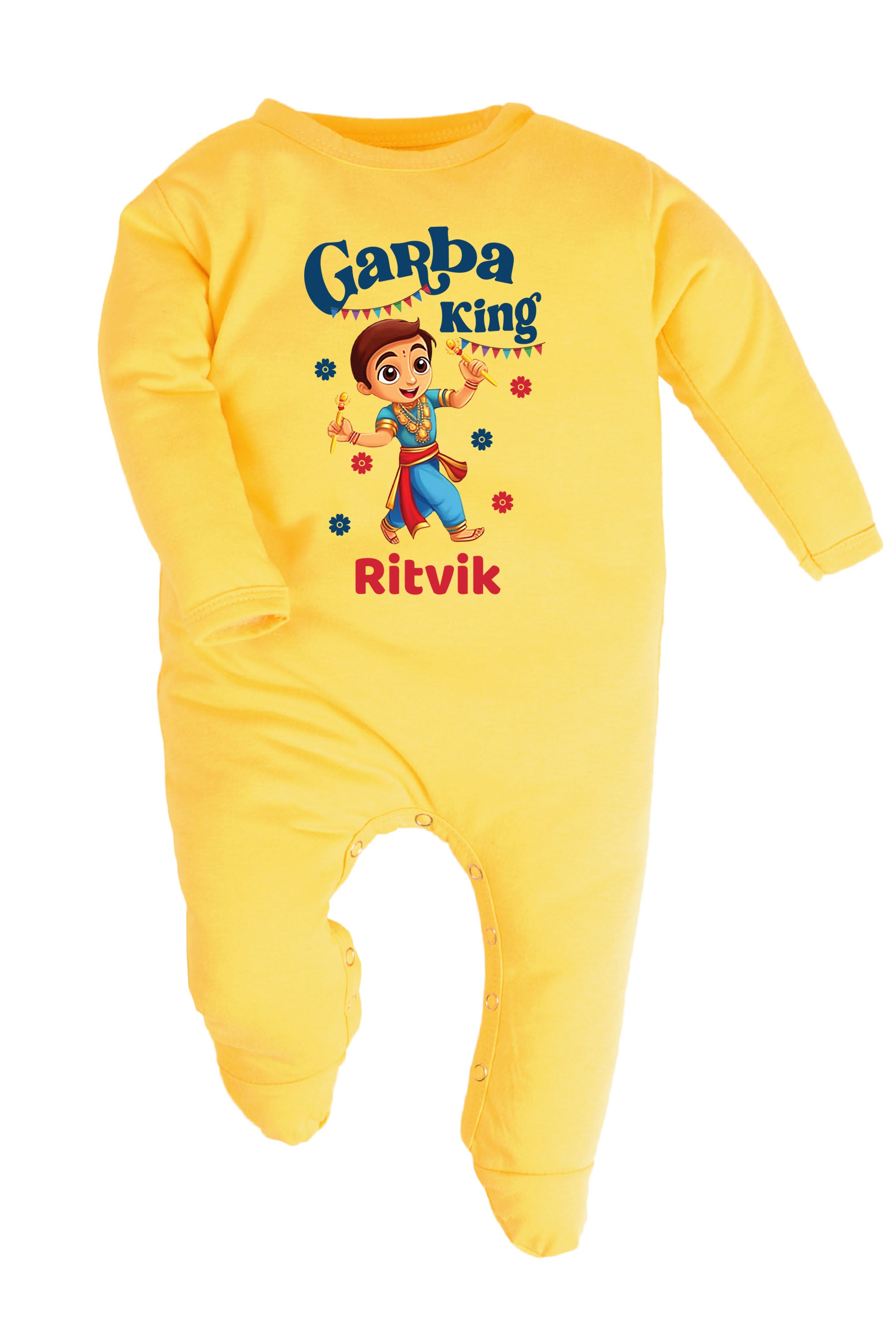 Garba King Baby Romper | Onesies w/ Custom Name