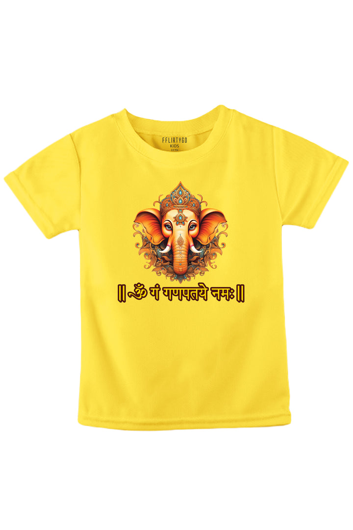 Om Ganpataye Namo Kids T Shirt