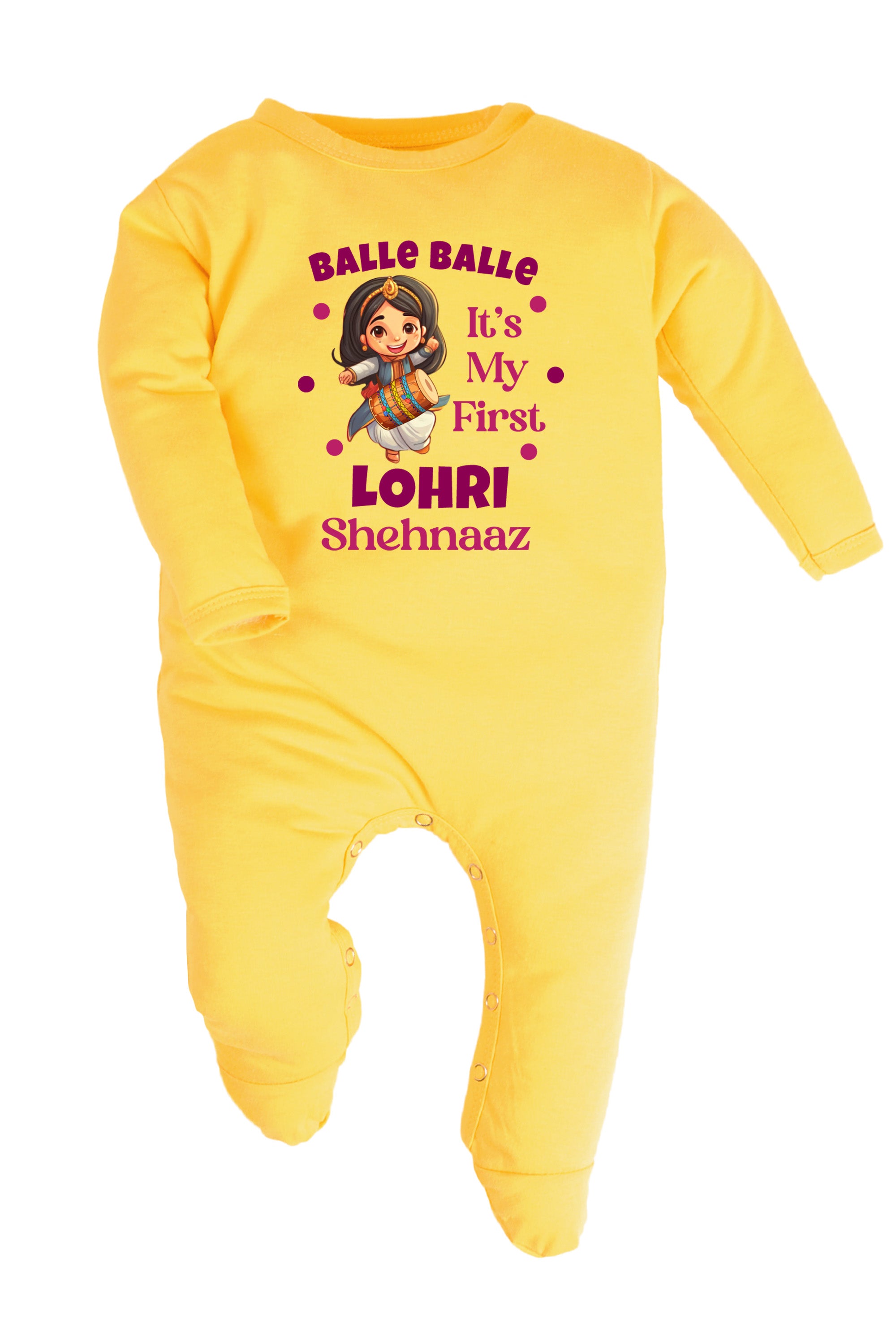 Balle Balle It's My First Lohri Baby Romper | Onesies w/ Custom Name