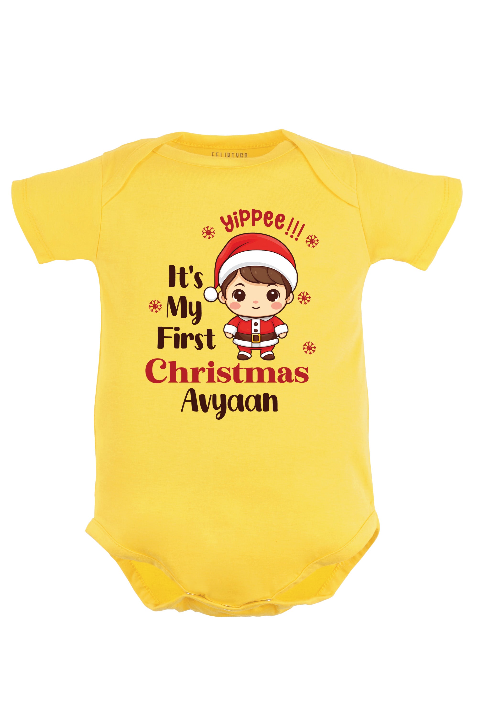 Yippee It's My First Christmas Baby Romper | Onesies w/ Custom Name