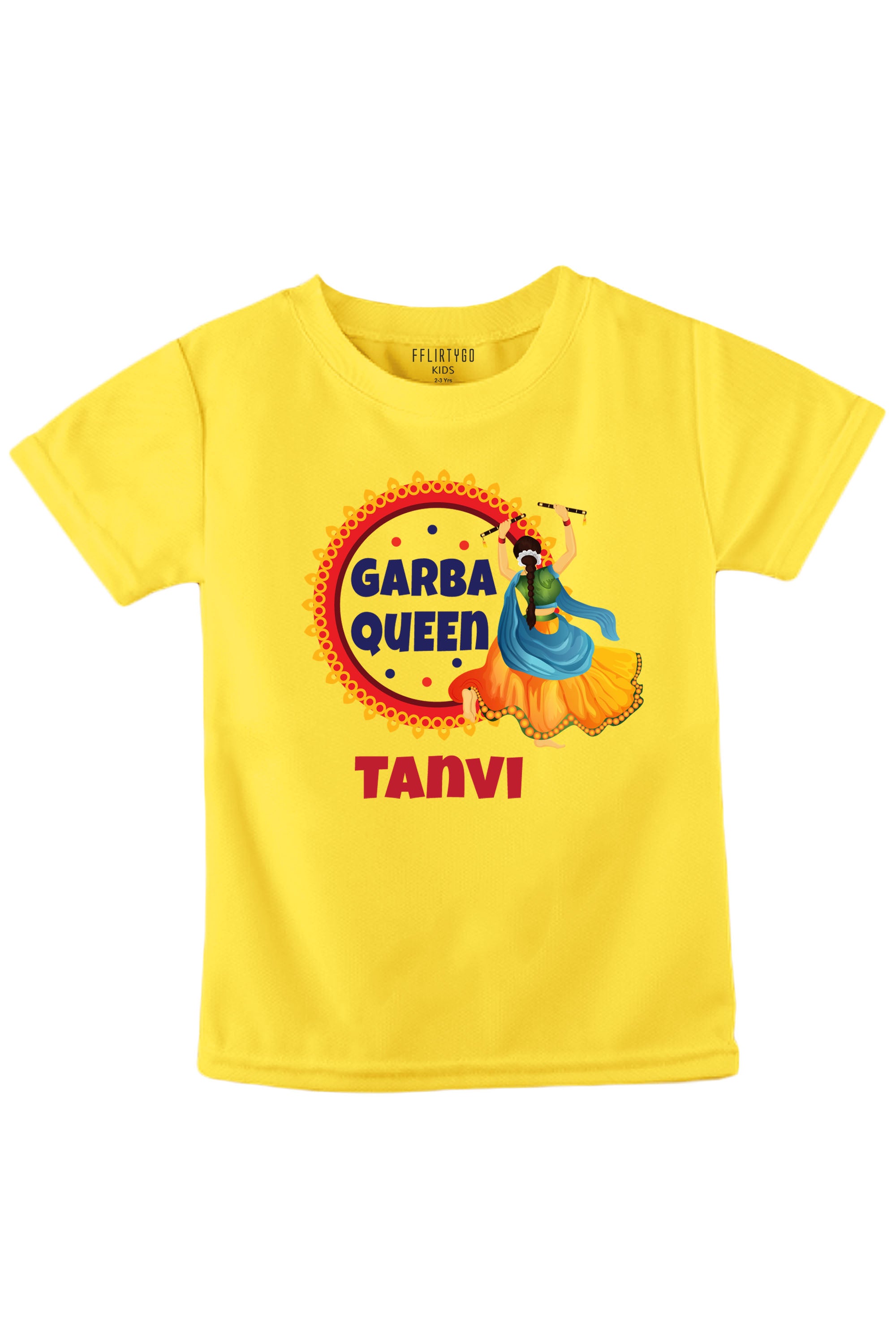 Garba Queen Kids T Shirt w/ Custom Name