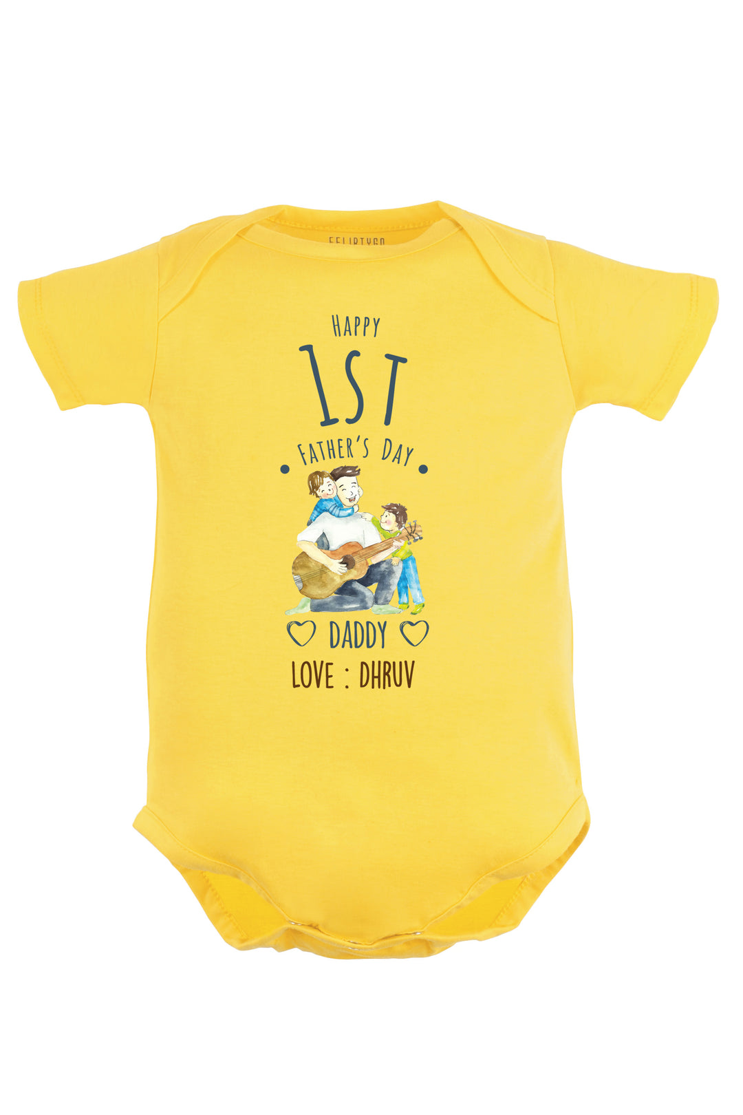 Happy 1st Father's Day Daddy Baby Romper | Onesies w/ Custom Name