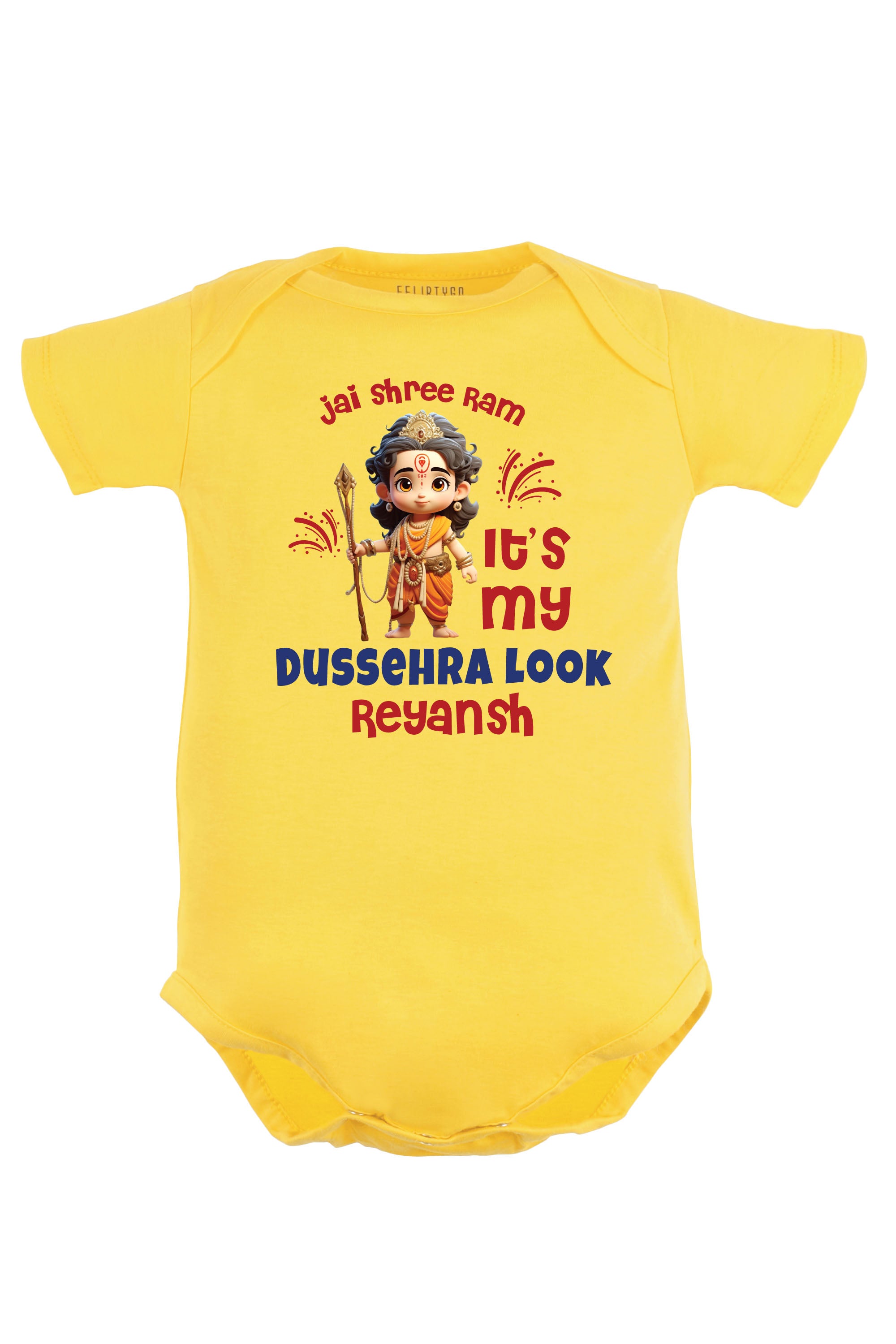 Jai Shree Ram It's My Dussehra Look Baby Romper | Onesies w/ Custom Name