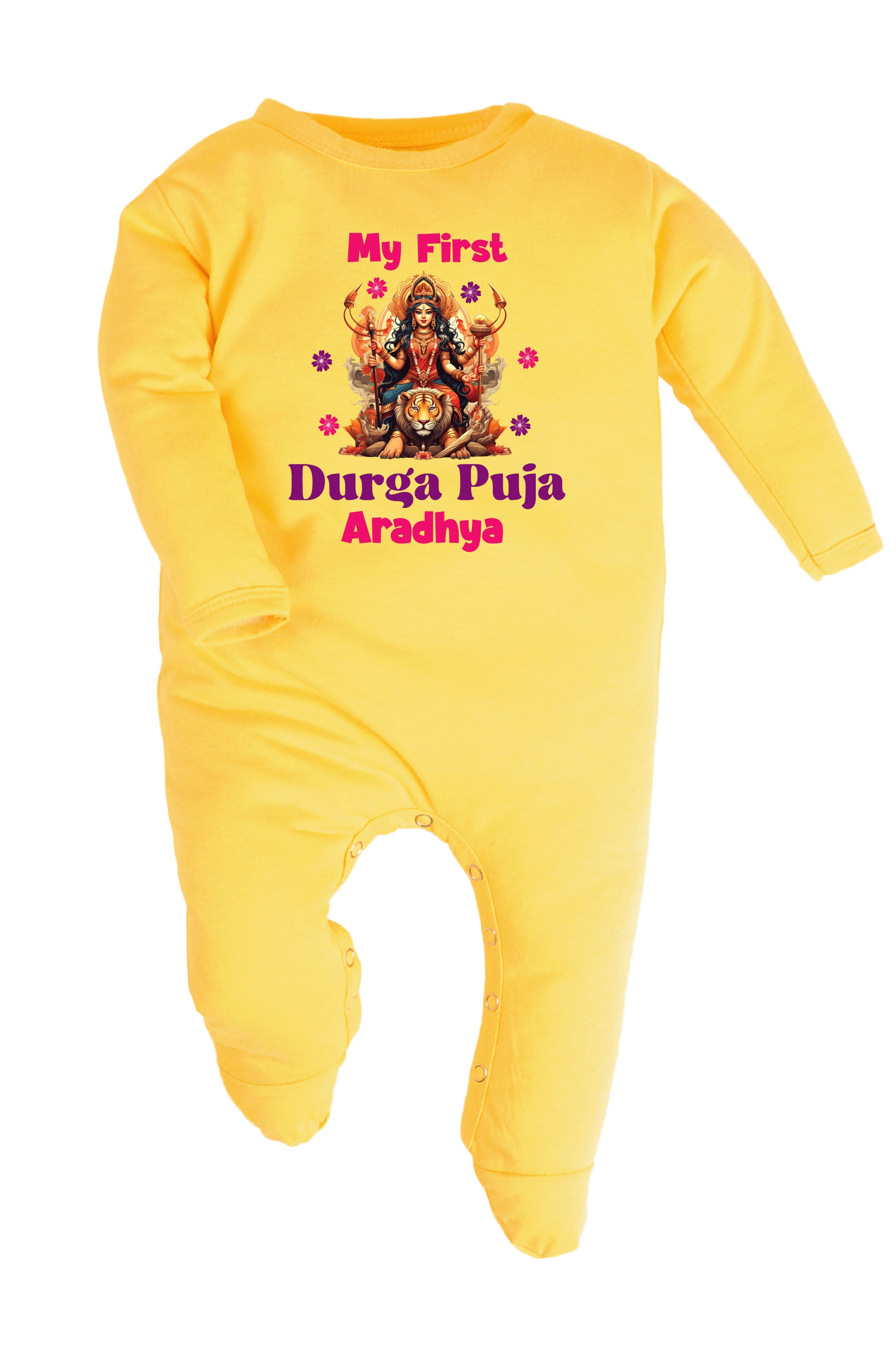 My First Durga Puja Baby Romper | Onesies w/ Custom Name