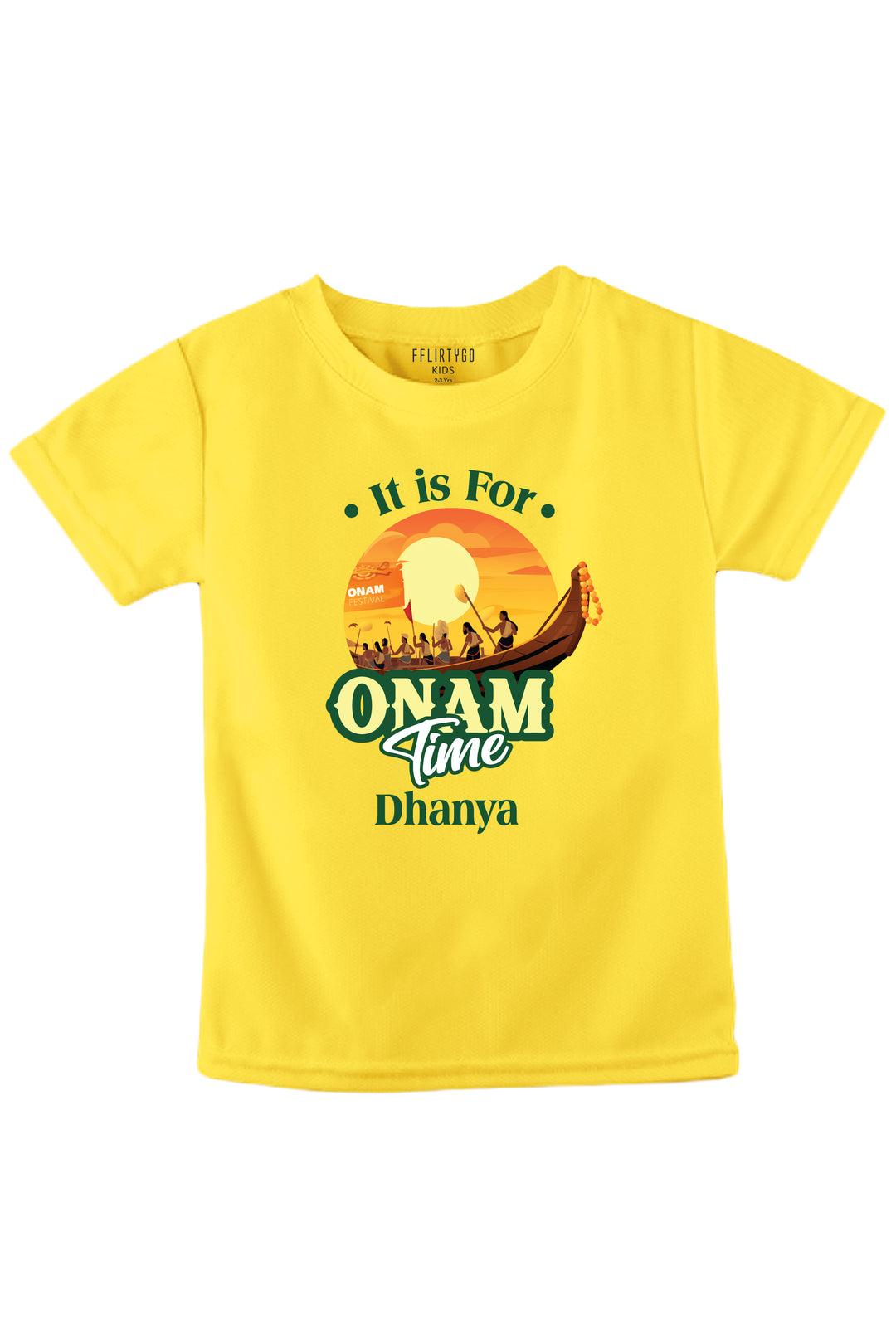 It Is For Onam Time Kids T Shirt w/ Custom Name