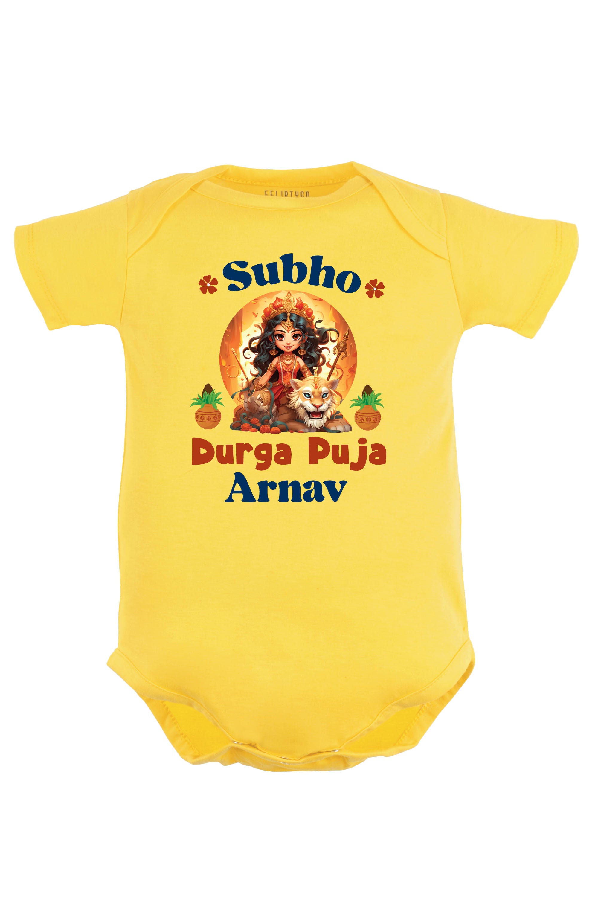 Subho Durga Puja Baby Romper | Onesies w/ Custom Name