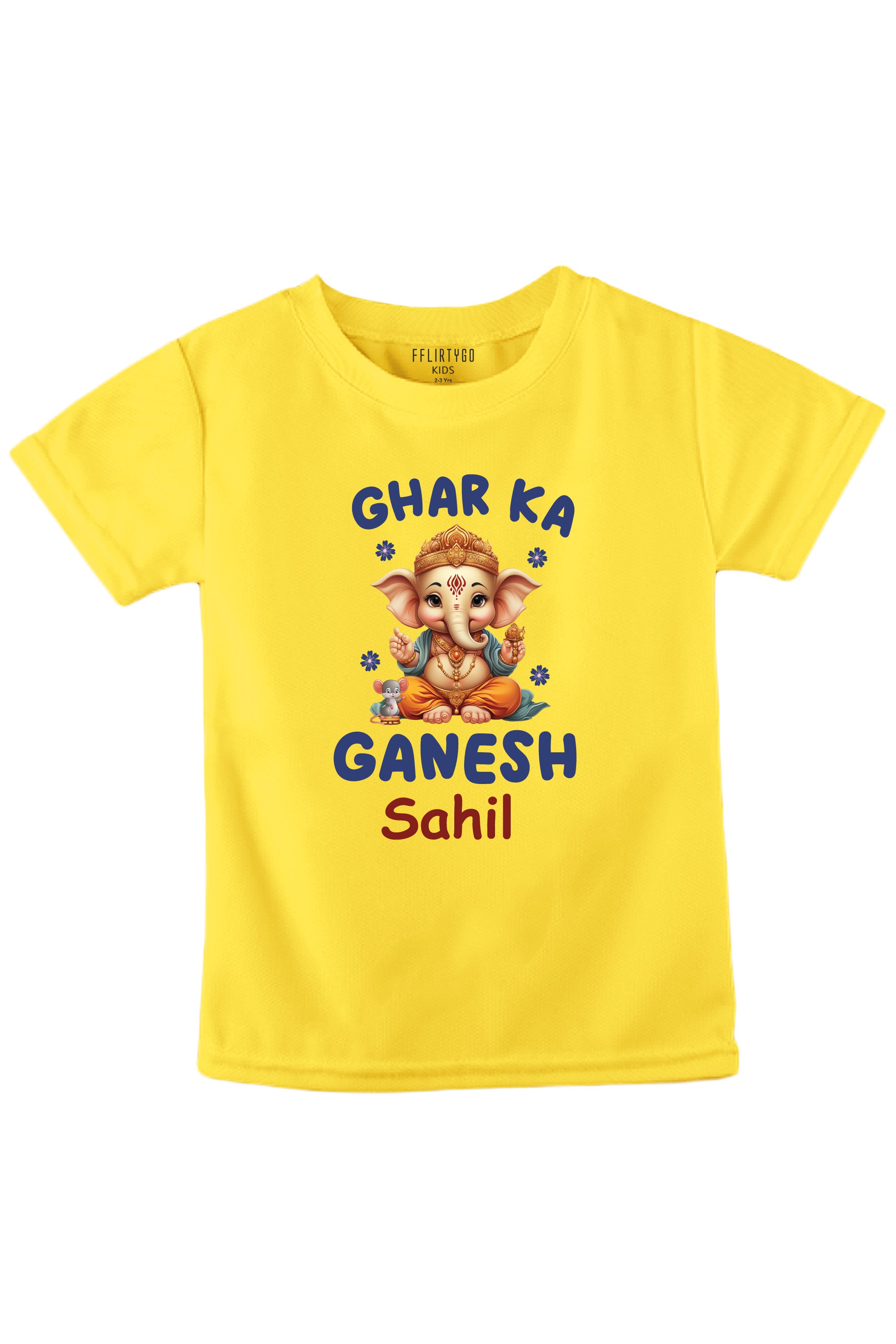 Ghar ka Ganesh Kids T Shirt w/ Custom Name